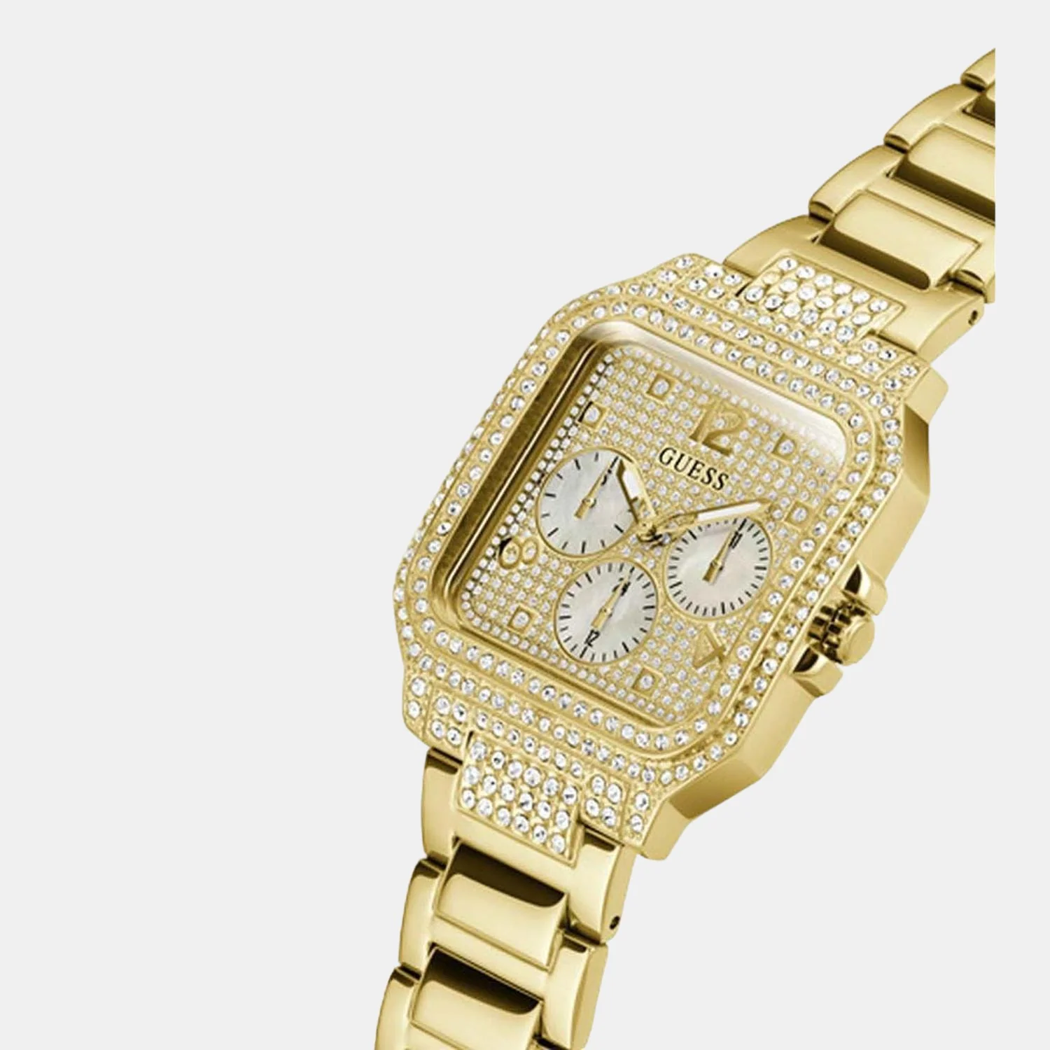 Deco Women Quartz Champagne Dial Chronograph Stainless Steel Watch GW0472L2 - Image 4