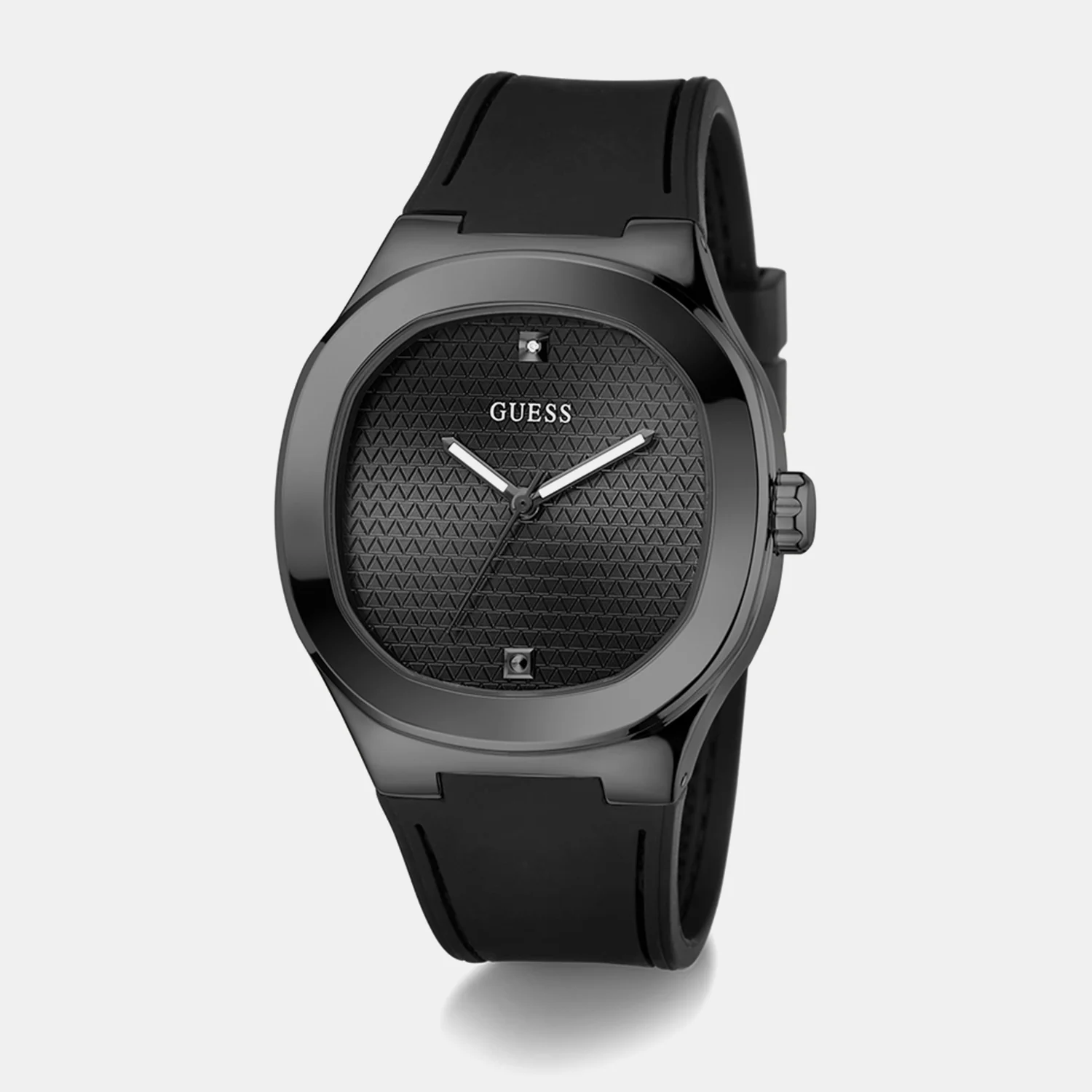 Dress Men Quartz Black Dial Analog Silicone Watch GW1005G3 - Image 2