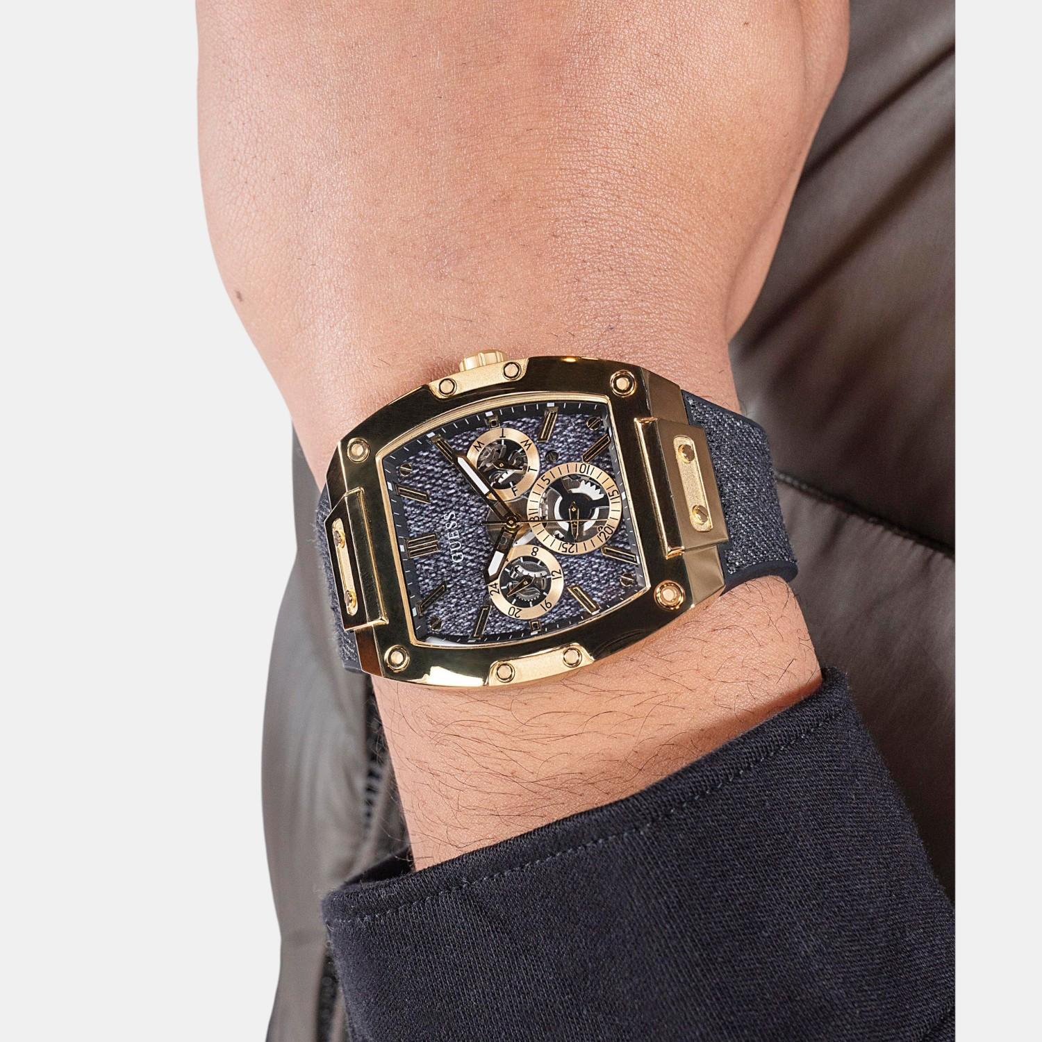 Dress Men Quartz Black Dial Multi-Function Silicone Watch GW0786G1 - Image 7