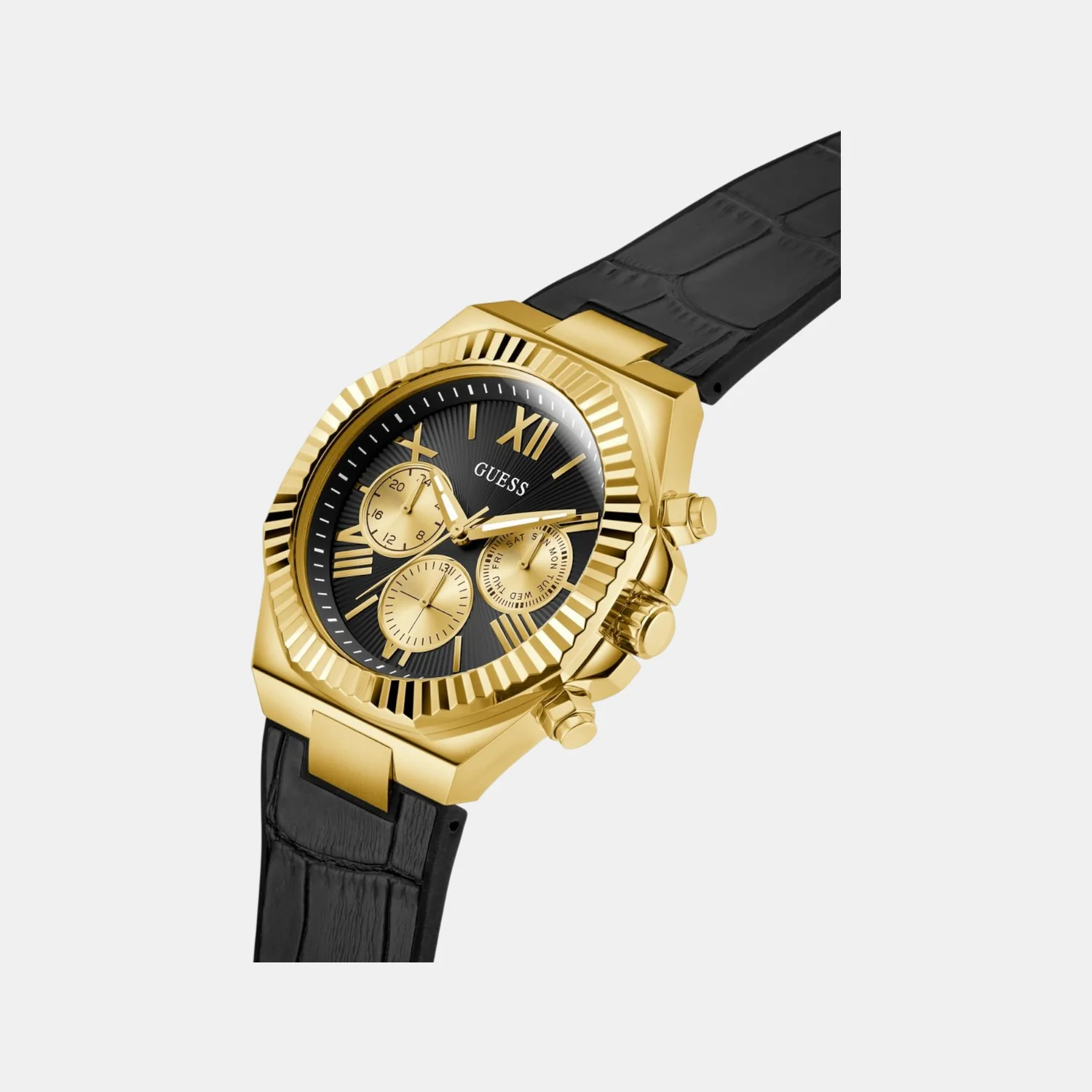 Dress Men Quartz Black Dial Multi-Function Silicone Watch GW0791G3 - Image 3