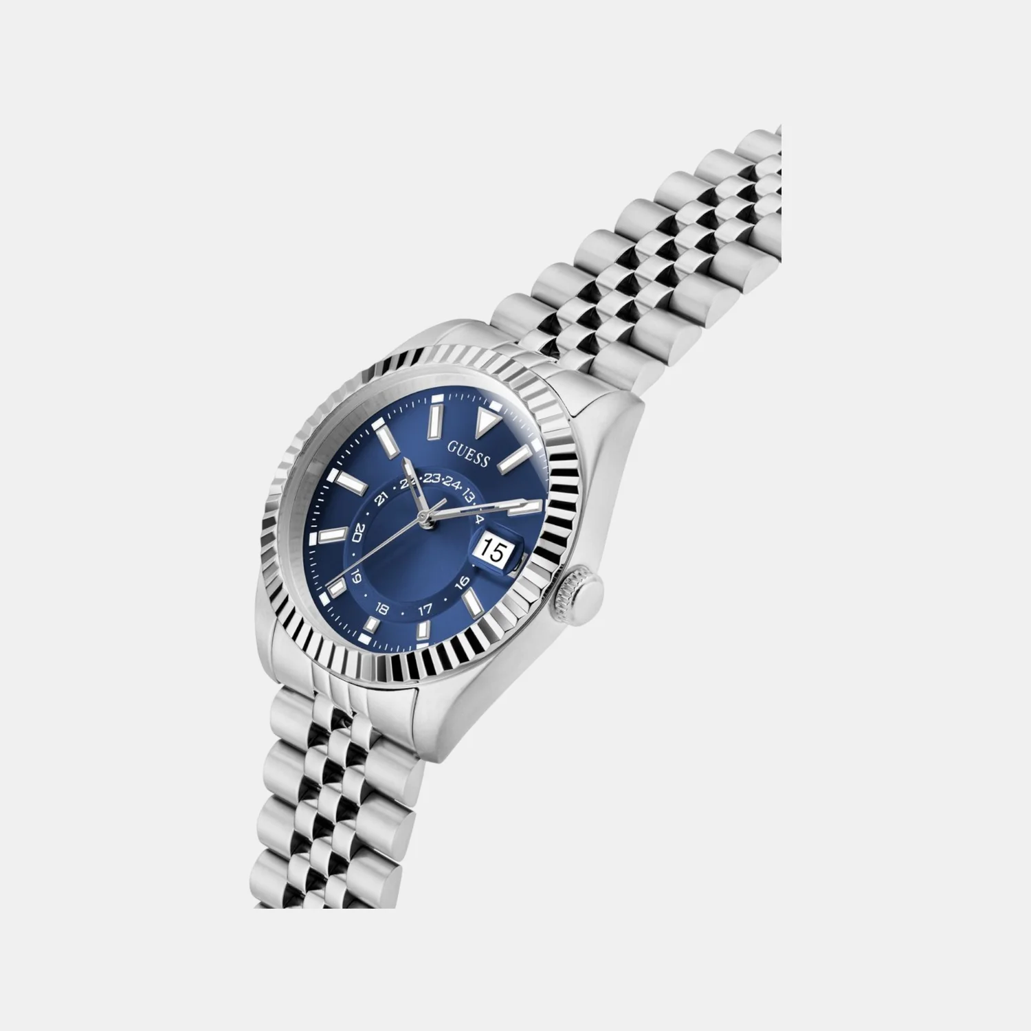 Dress Men Quartz Blue Dial Analog Recycled Steel Watch GW0977G1 - Image 3