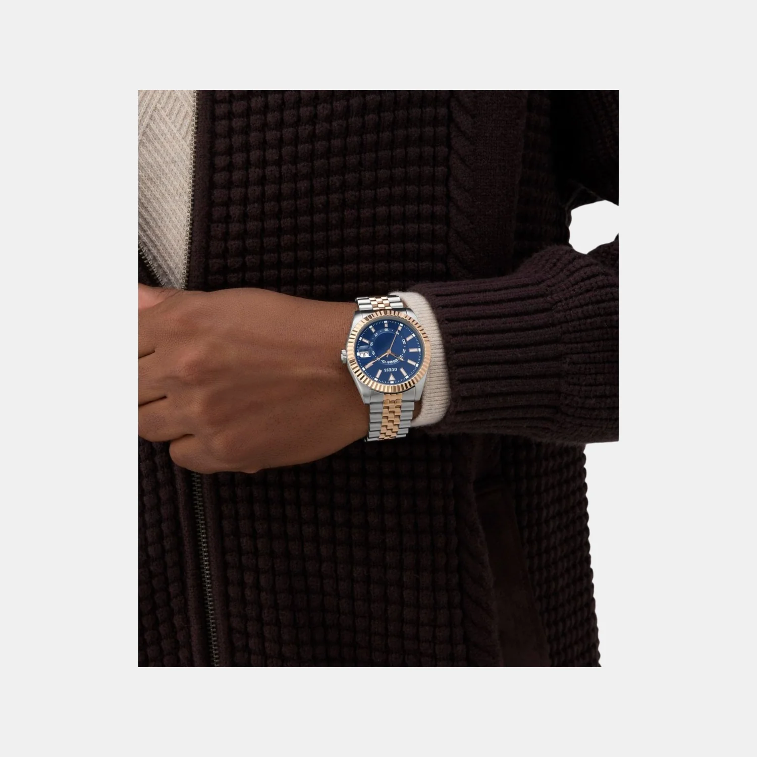 Dress Men Quartz Blue Dial Analog Recycled Steel Watch GW0977G5 - Image 9