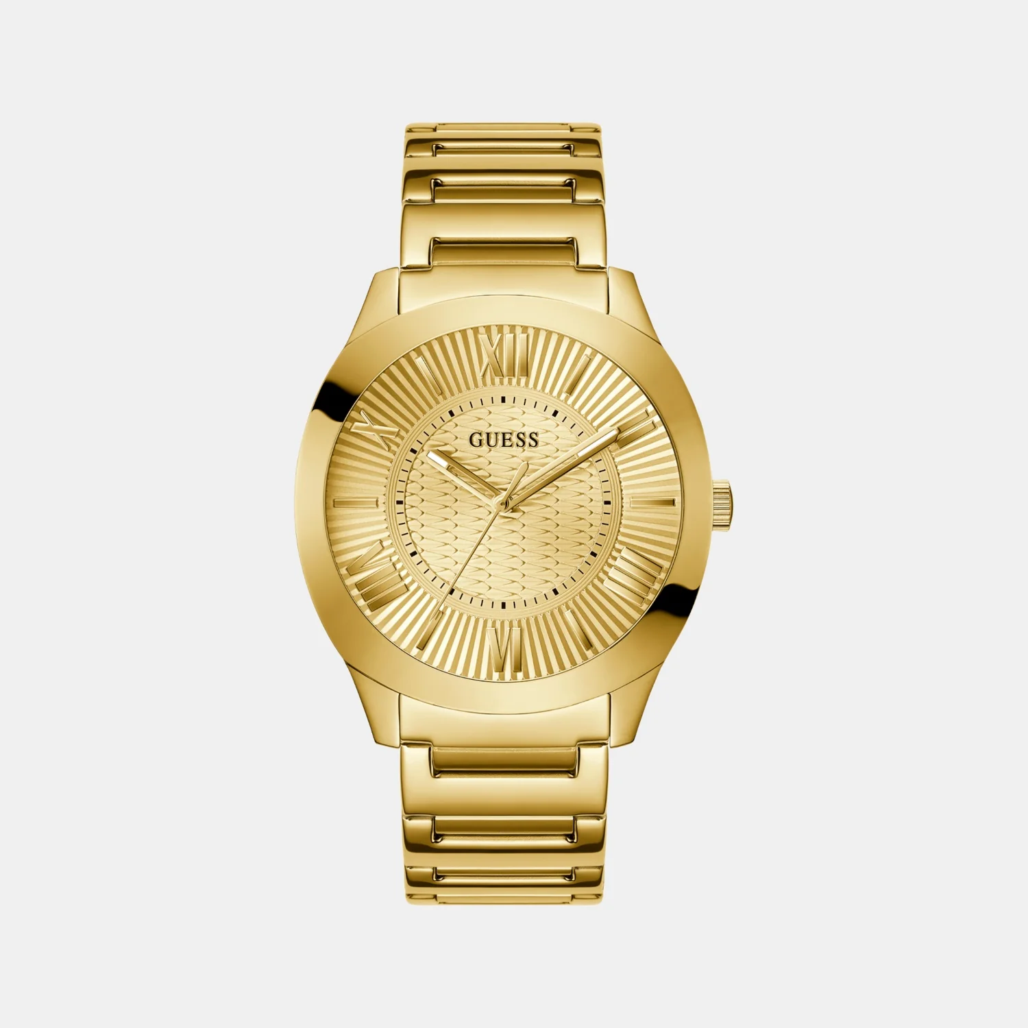 Dress Men Quartz Champagne Dial Analog Stainless Steel Watch GW0727G1