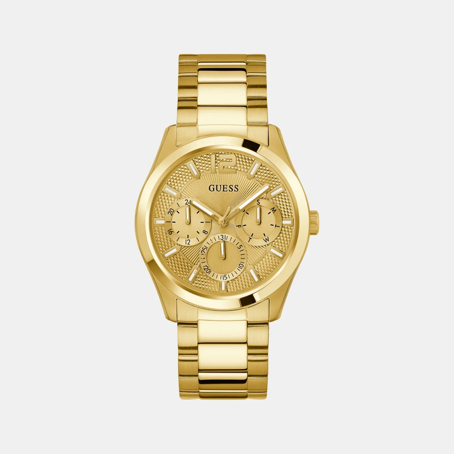 Dress Men Quartz Champagne Dial Multi-Function Stainless Steel Watch GW0707G3 - Image 2