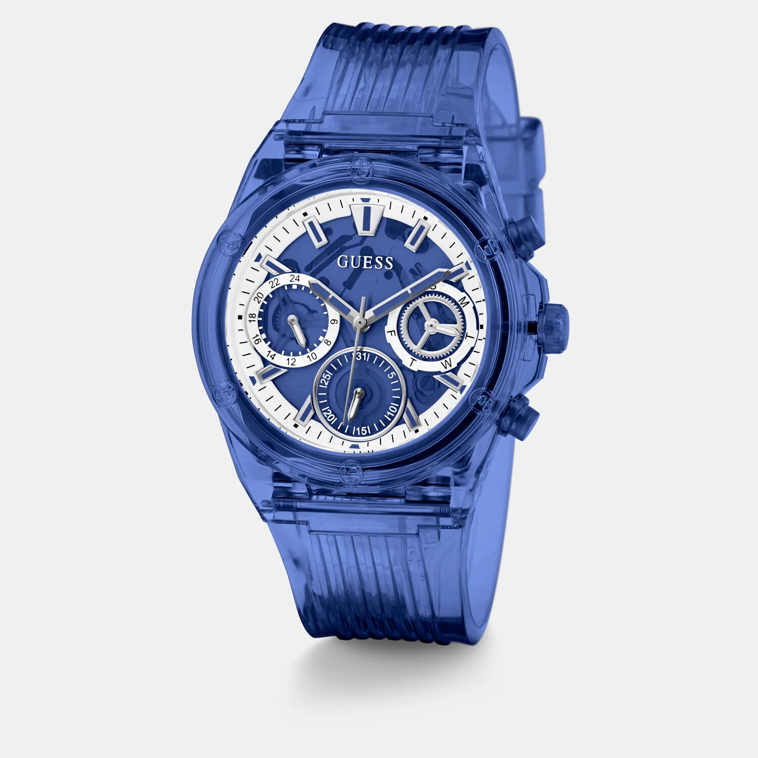 Eco-Friendly Women Quartz Blue Dial Analog Polyester Watch GW0438L3 - Image 6