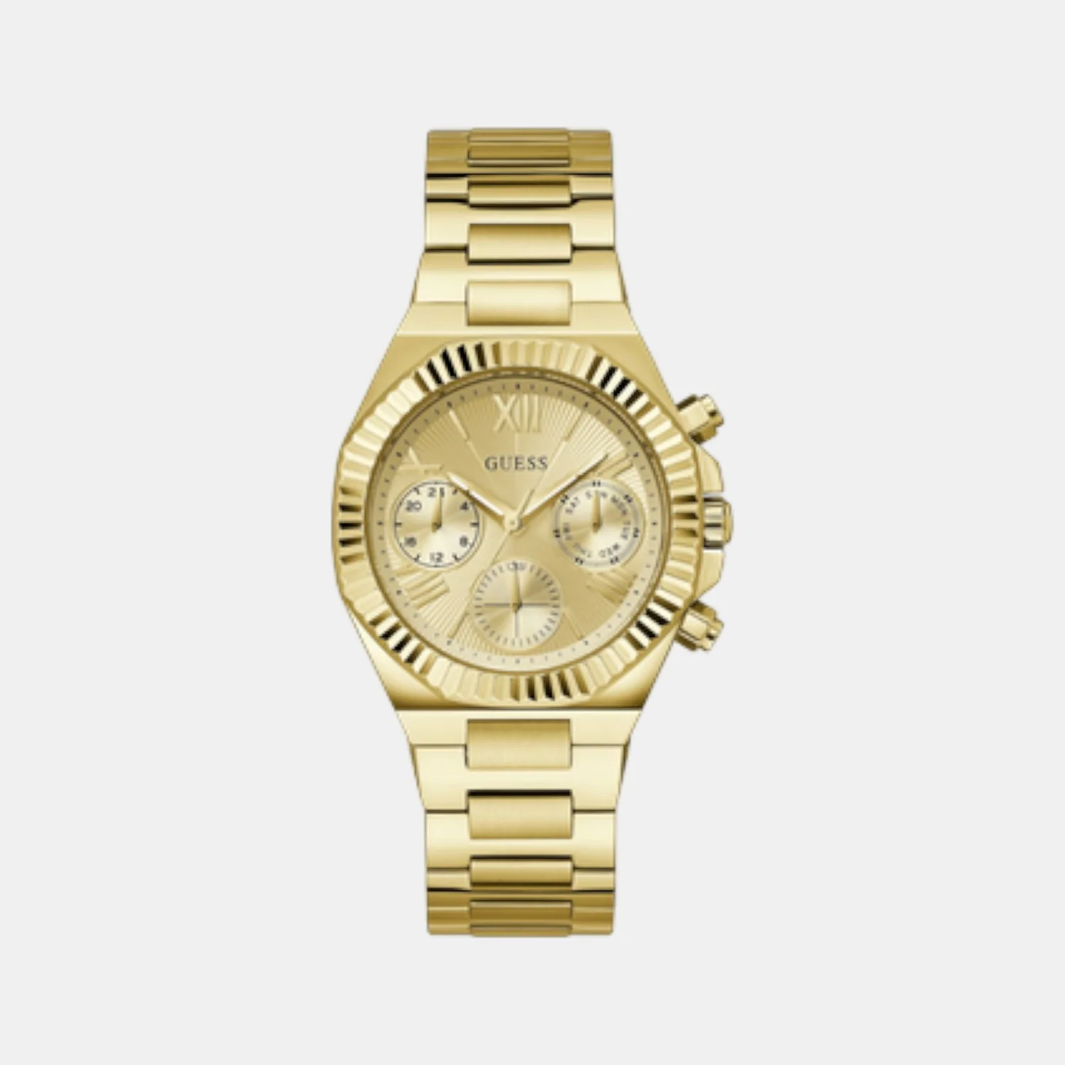 Equality Women Quartz Champagne Dial Chronograph Stainless Steel Watch GW0769L2