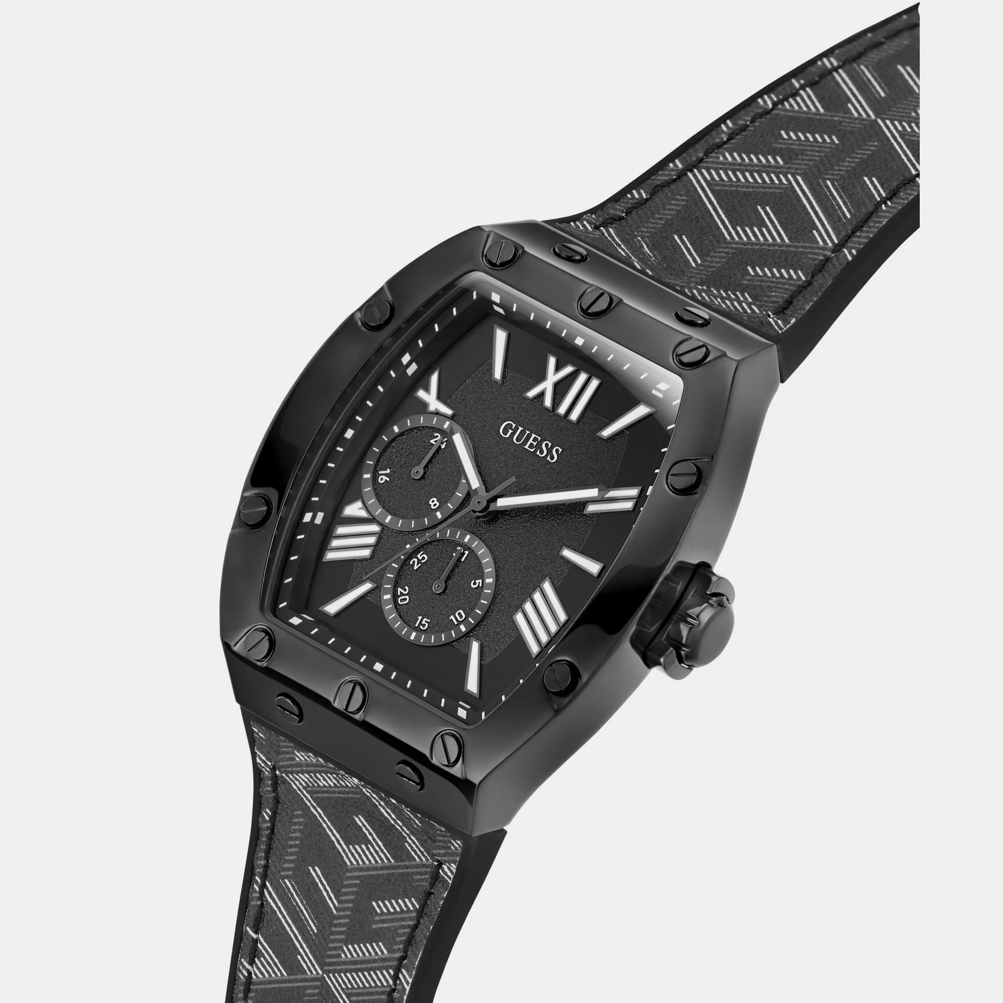 Falcon Men Quartz Black Dial Chronograph Leather Watch GW0645G2 - Image 5