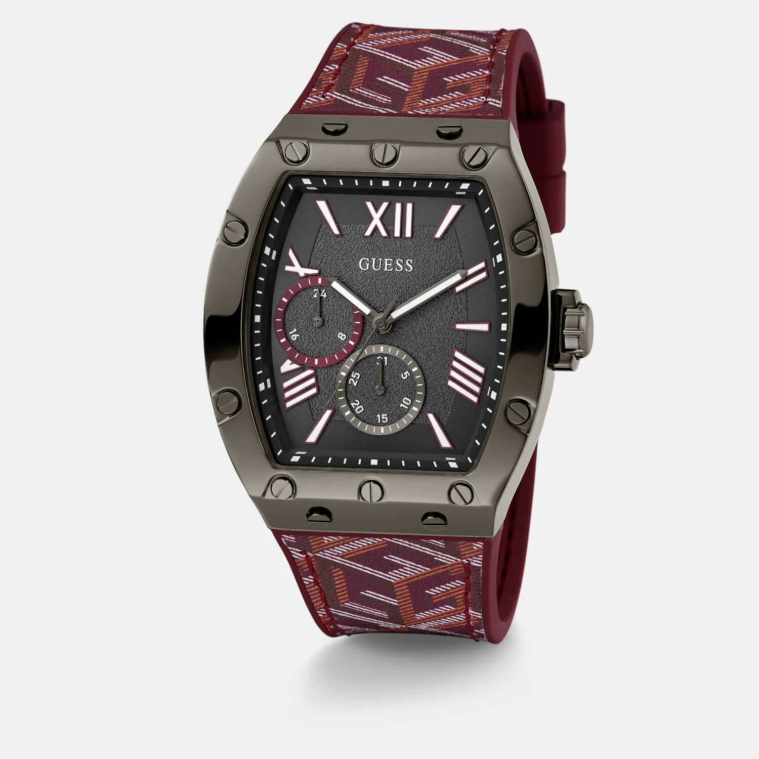Falcon Men Quartz Grey Dial Analog Silicone Watch GW0645G4 - Image 5