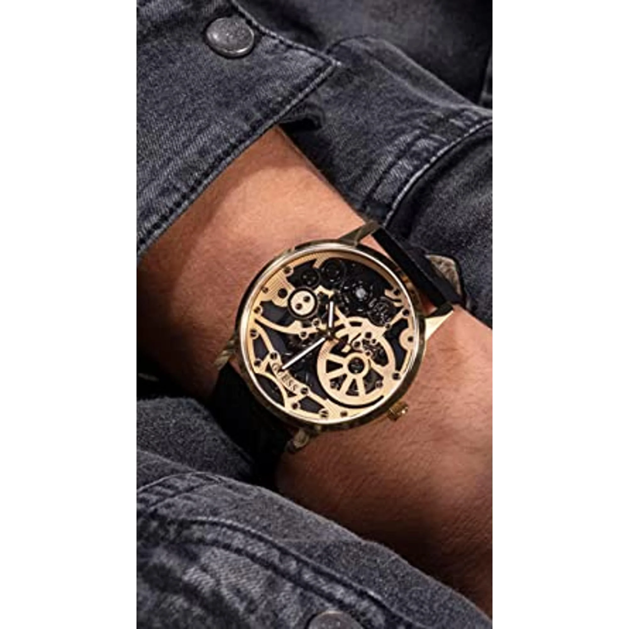 Gadget Men Quartz Grey Dial Analog Leather Watch GW0570G1 - Image 5