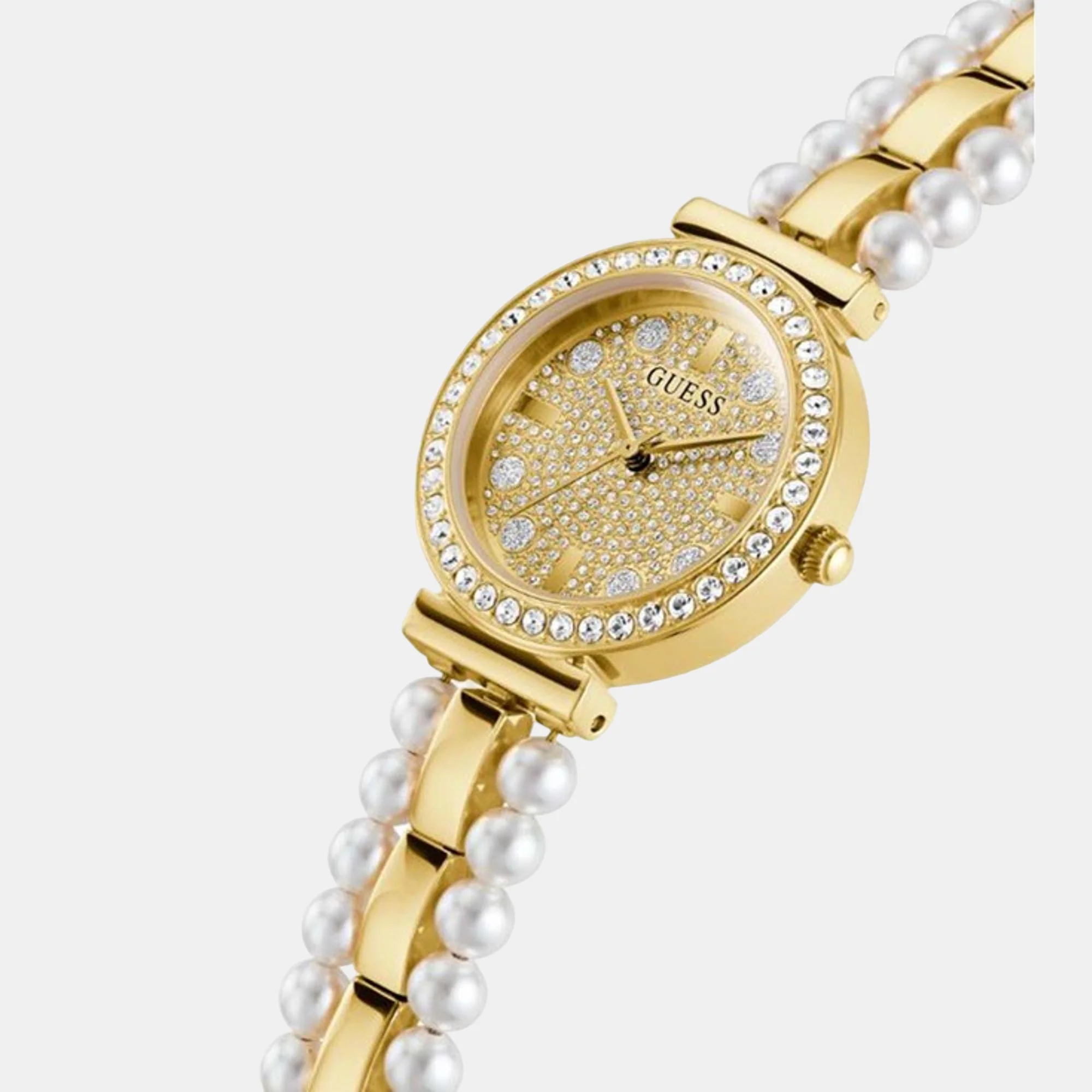 Gala Women Quartz Beige Dial Analog Stainless Steel Watch GW0531L2 - Image 3