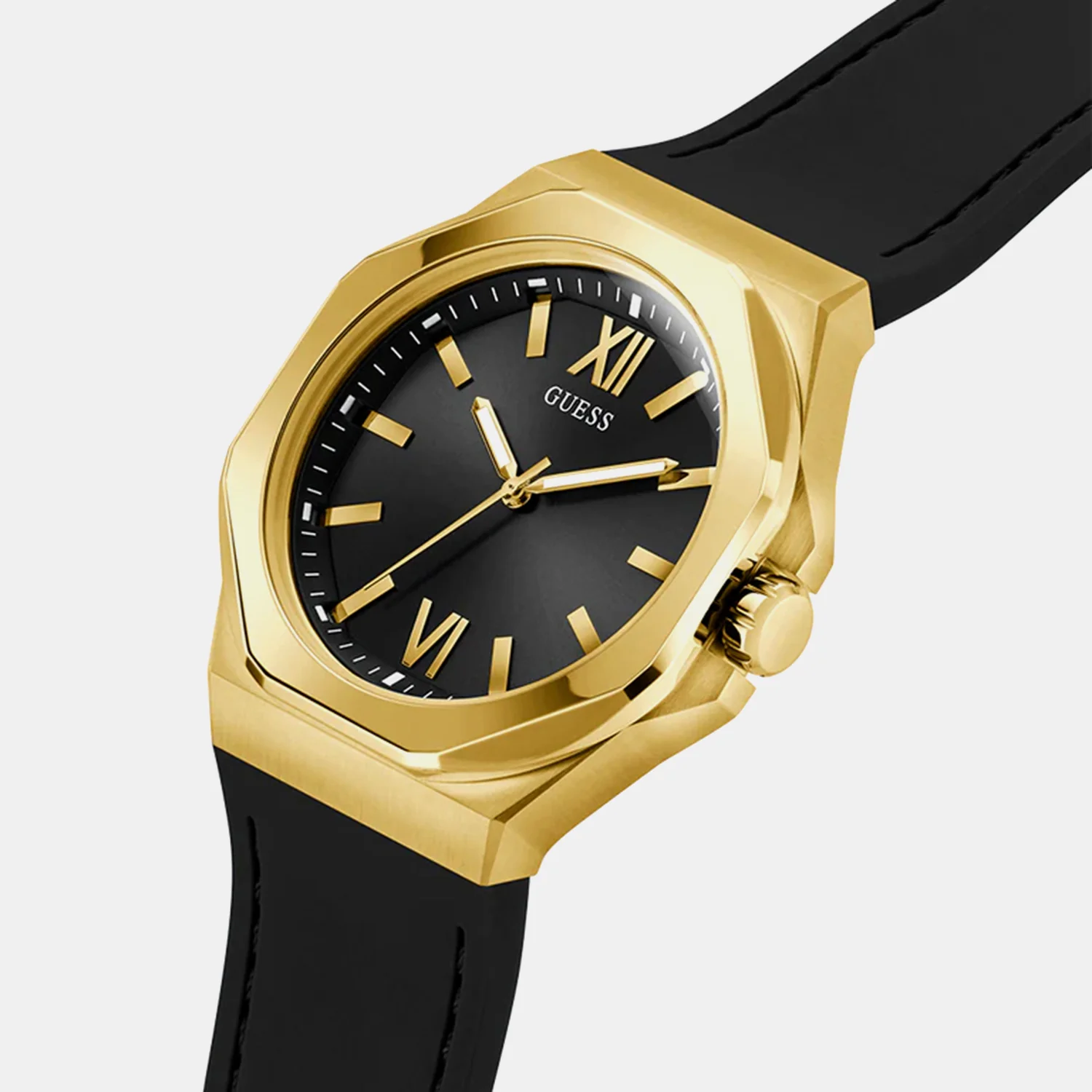 Guess Dress Men Quartz Black Dial Analog Silicone Watch GW0850G2 - Image 2