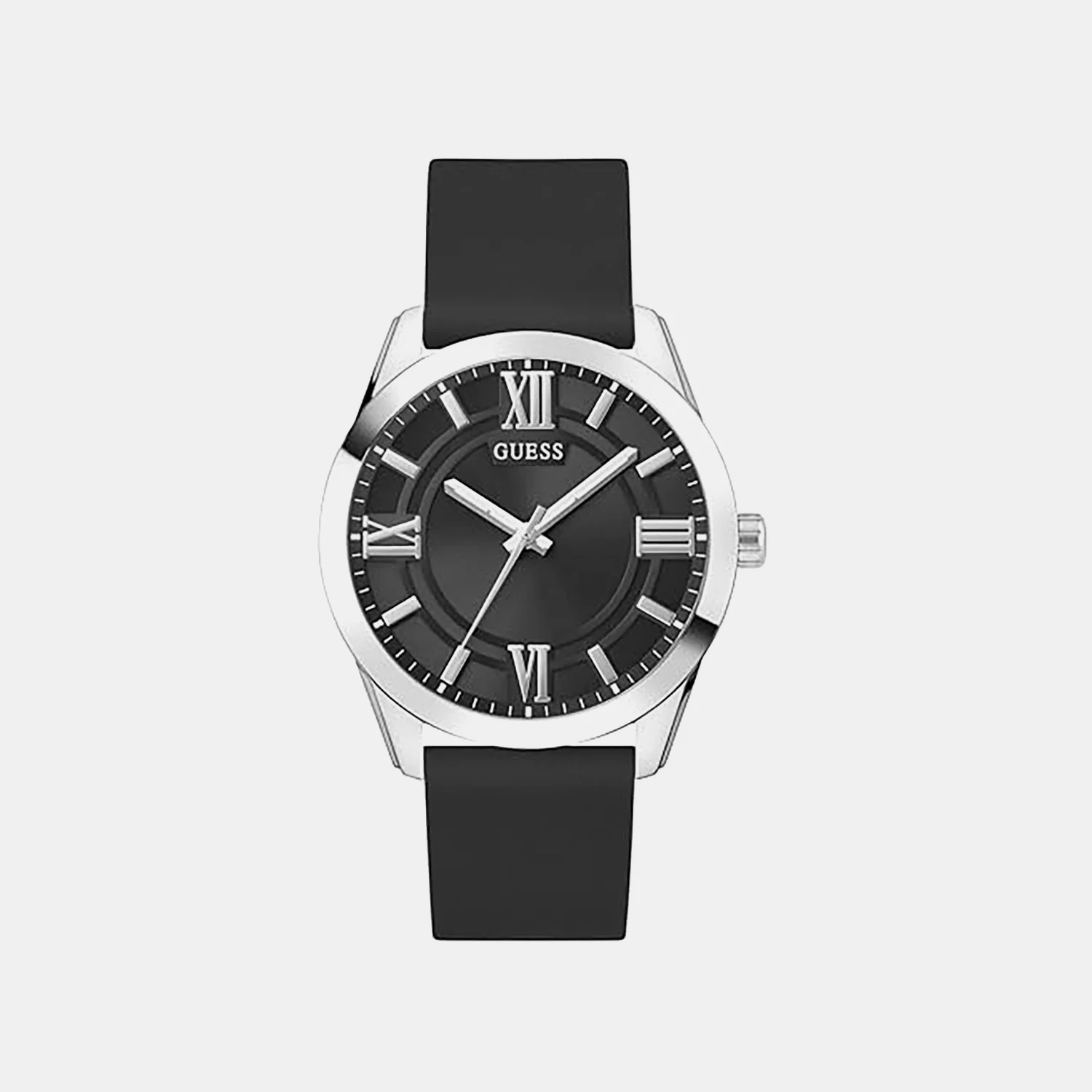 Guess Dress Men Quartz Black Dial Analog Silicone Watch GW0894G1
