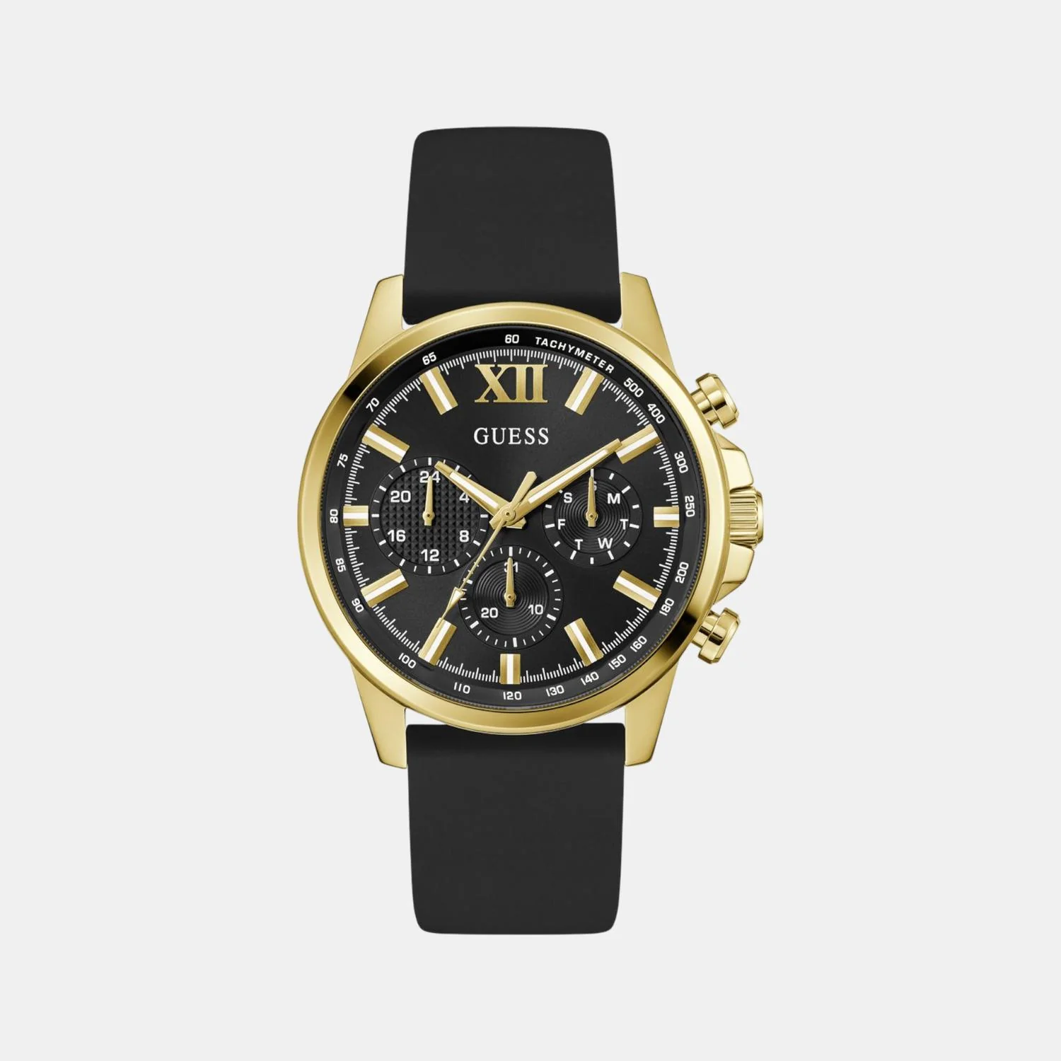 Guess Dress Men Quartz Black Dial Chronograph Silicone Watch GW0913G2 - Image 2