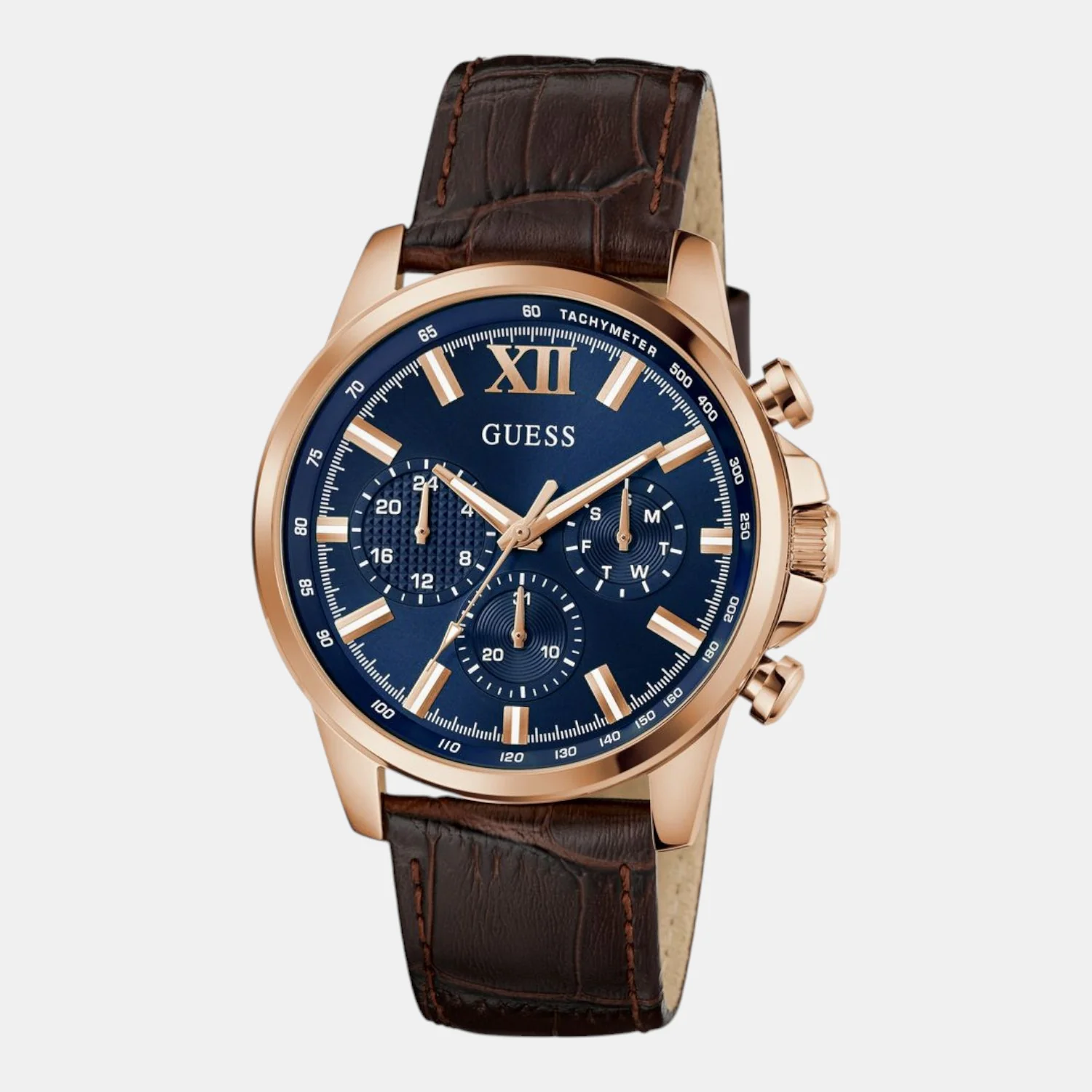 Guess Dress Men Quartz Blue Dial Chronograph Leather Watch GW0901G3 - Image 4