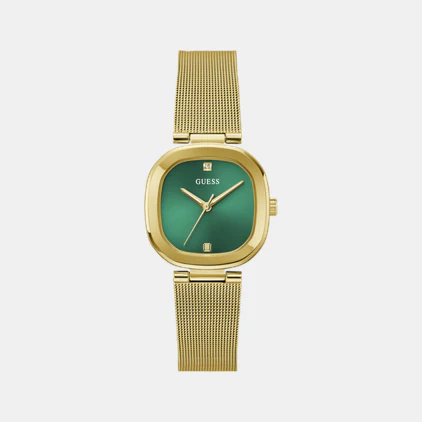 Guess Dress Women Quartz Green Dial Analog Mesh Watch GW0768L2