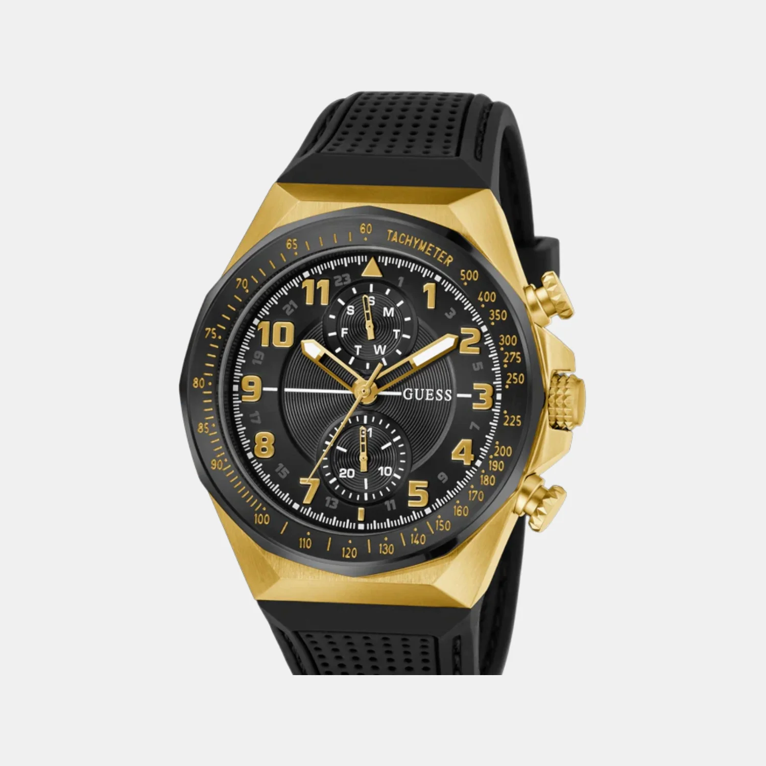 Sport Men Quartz Black Dial Chronograph Silicone Watch GW0902G1 - Image 3