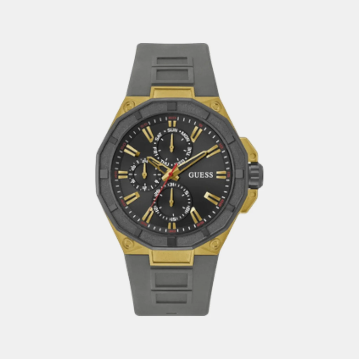 Guess Sport Men Quartz Black Dial Multi-Function Silicone Watch GW0803G1