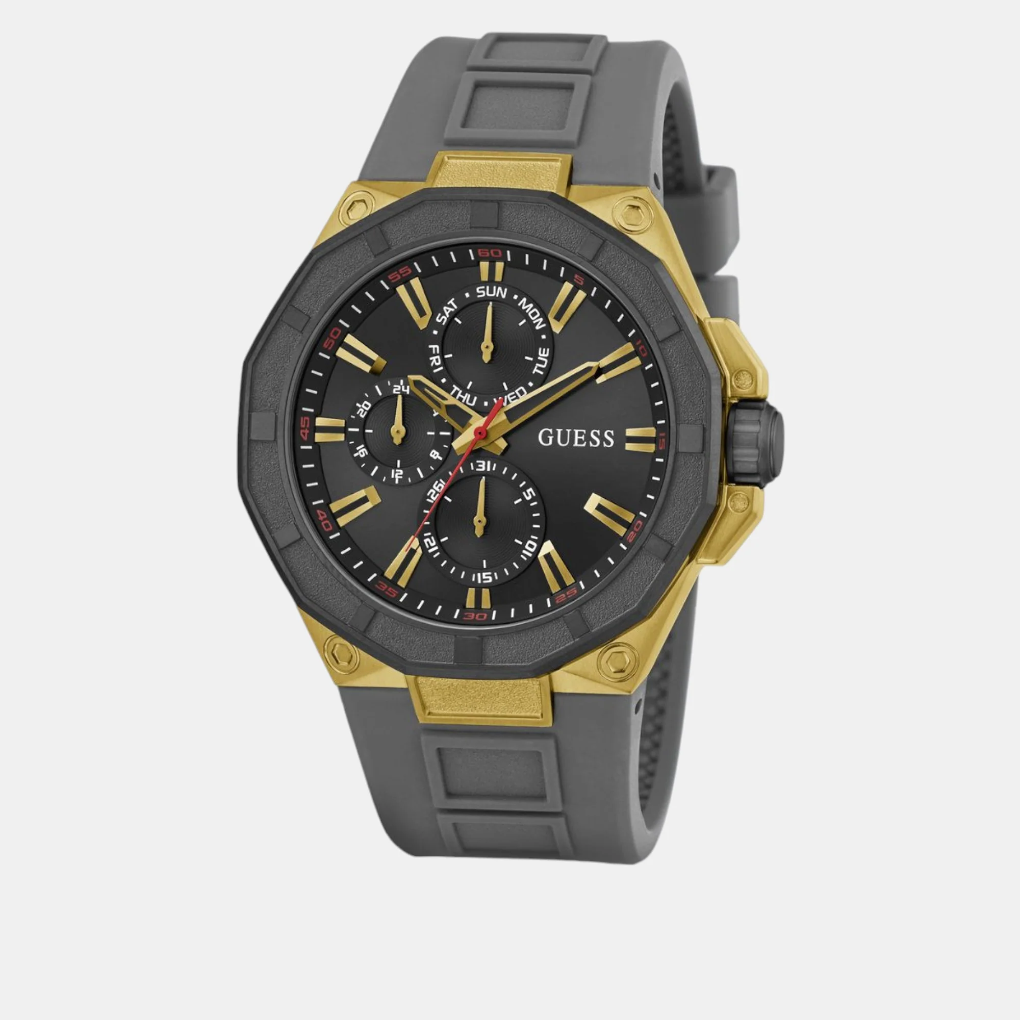 Guess Sport Men Quartz Black Dial Multi-Function Silicone Watch GW0803G1 - Image 3