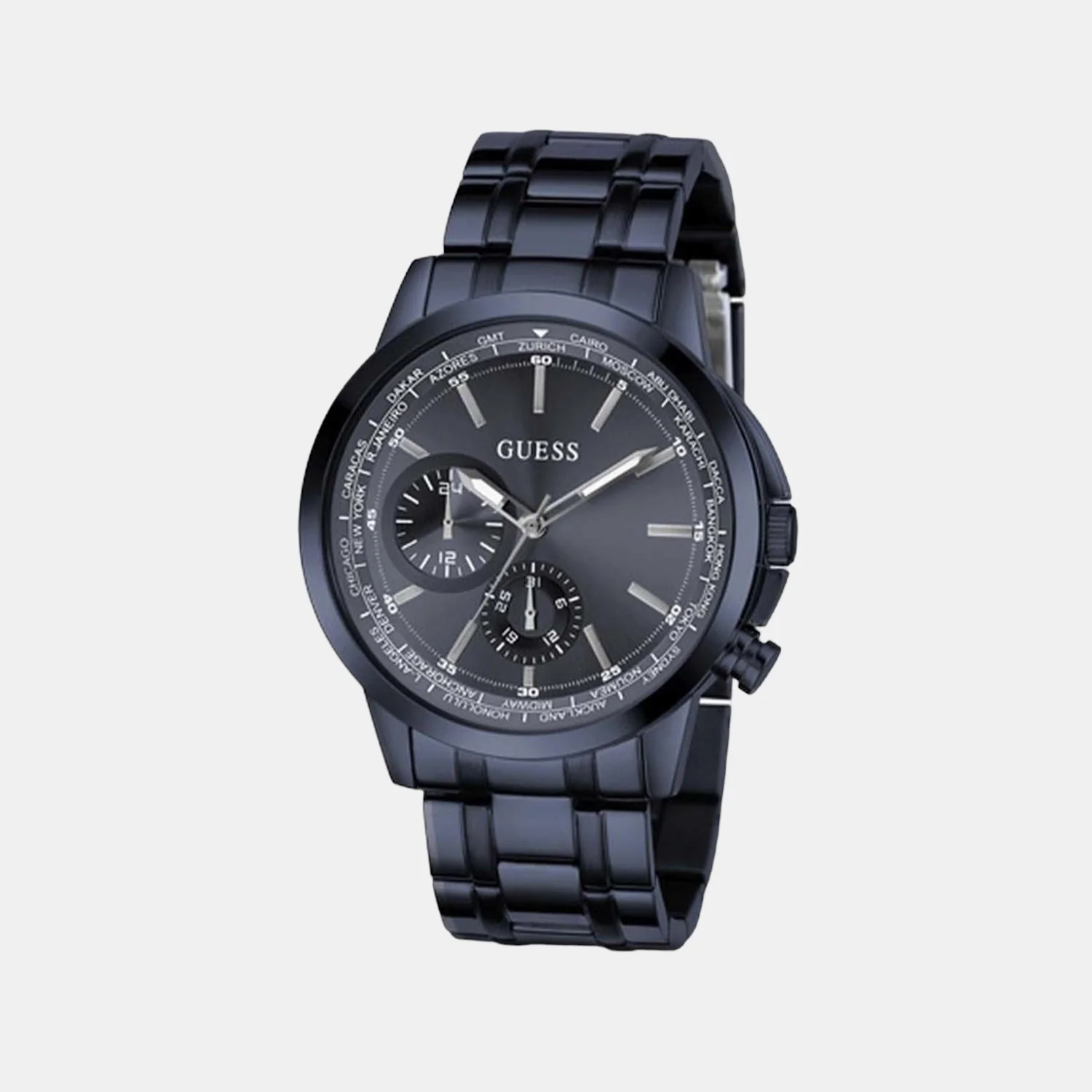 Guess Sport Men Quartz Blue Dial Chronograph Stainless Steel Watch GW0490G4 - Image 5