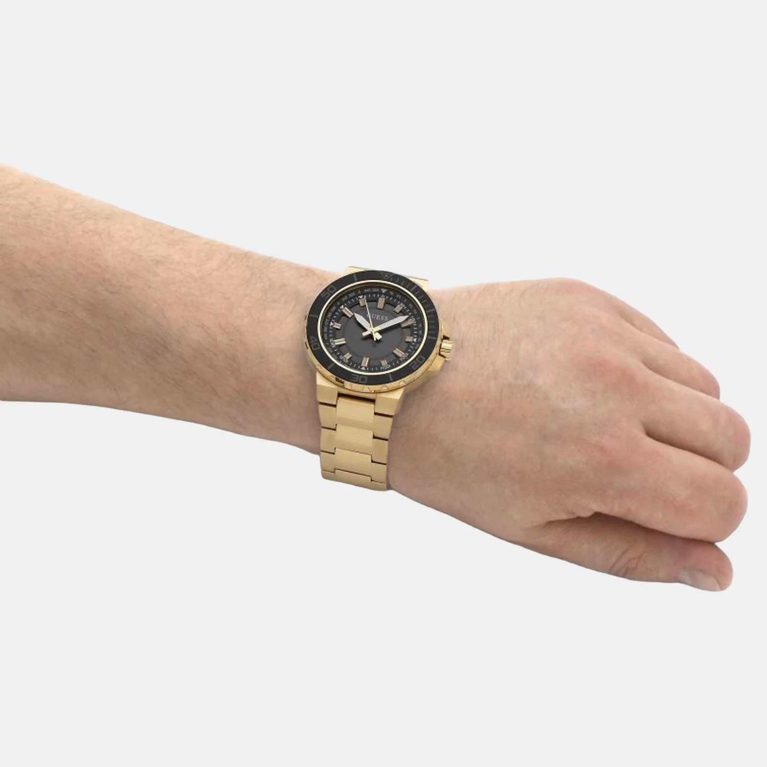 Guess Sport Men Quartz Gold Dial Analog Stainless Steel Watch GW0426G2 - Image 6