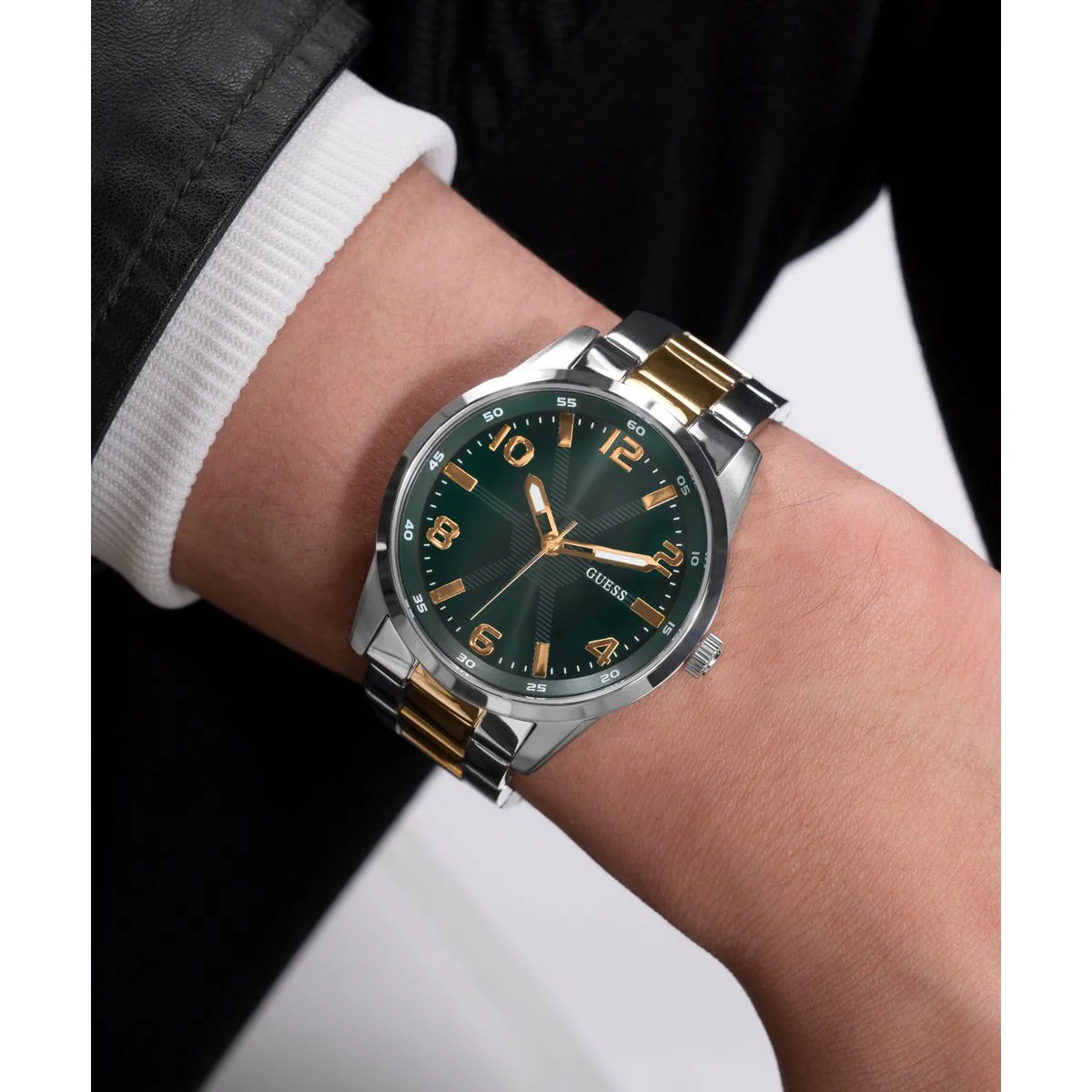 Guess Sport Men Quartz Green Dial Analog Stainless Steel Watch GW0804G4 - Image 7