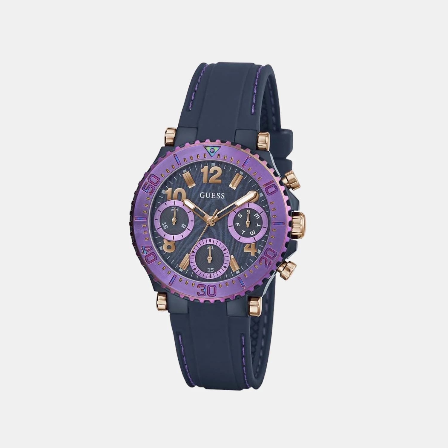 Guess Sport Women Quartz Blue Dial Chronograph Silicone Watch GW0466L2 - Image 5