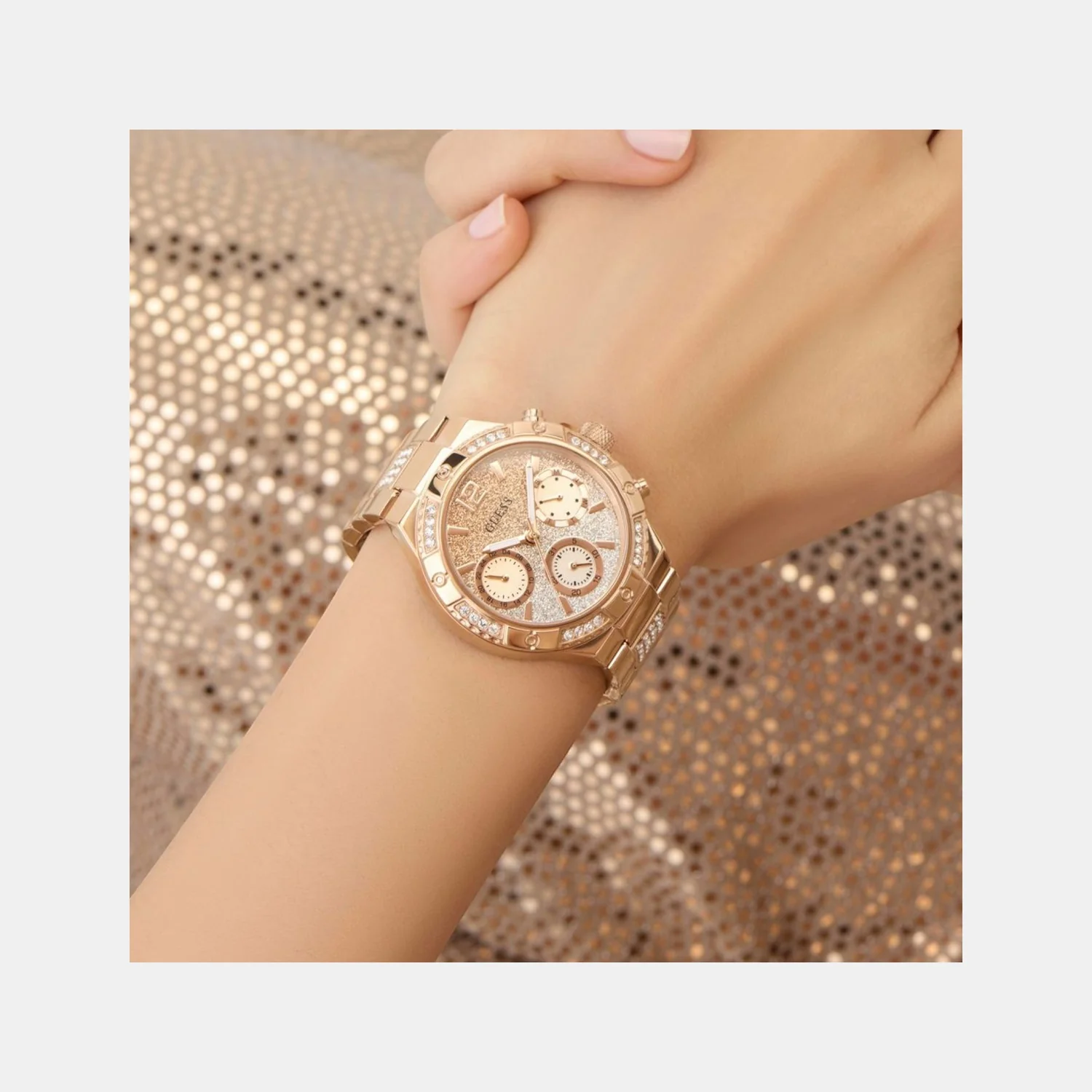 Harlow Women Quartz Dual Tone Dial Multi-Function Stainless Steel Watch GW0950L4 - Image 5