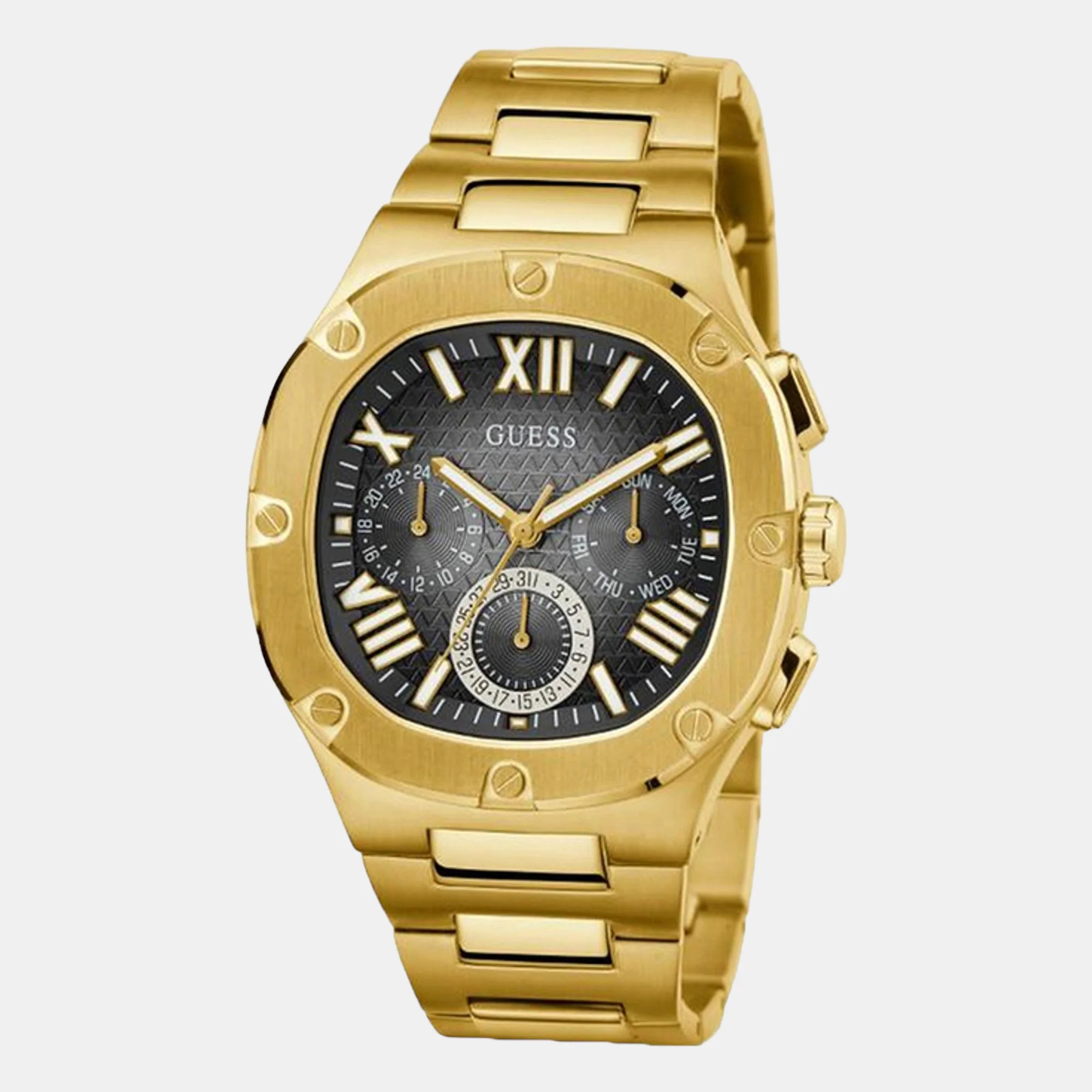Headline Men Quartz Black Dial Chronograph Stainless Steel Watch GW0572G2 - Image 4