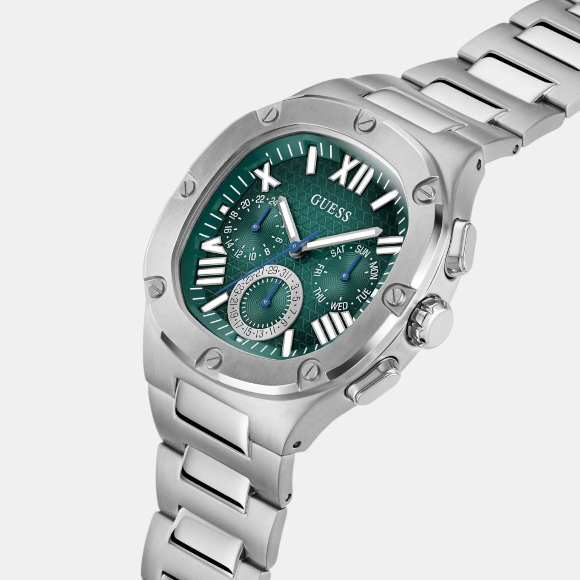 Headline Men Quartz Green Dial Chronograph Stainless Steel Watch GW0572G6 - Image 4
