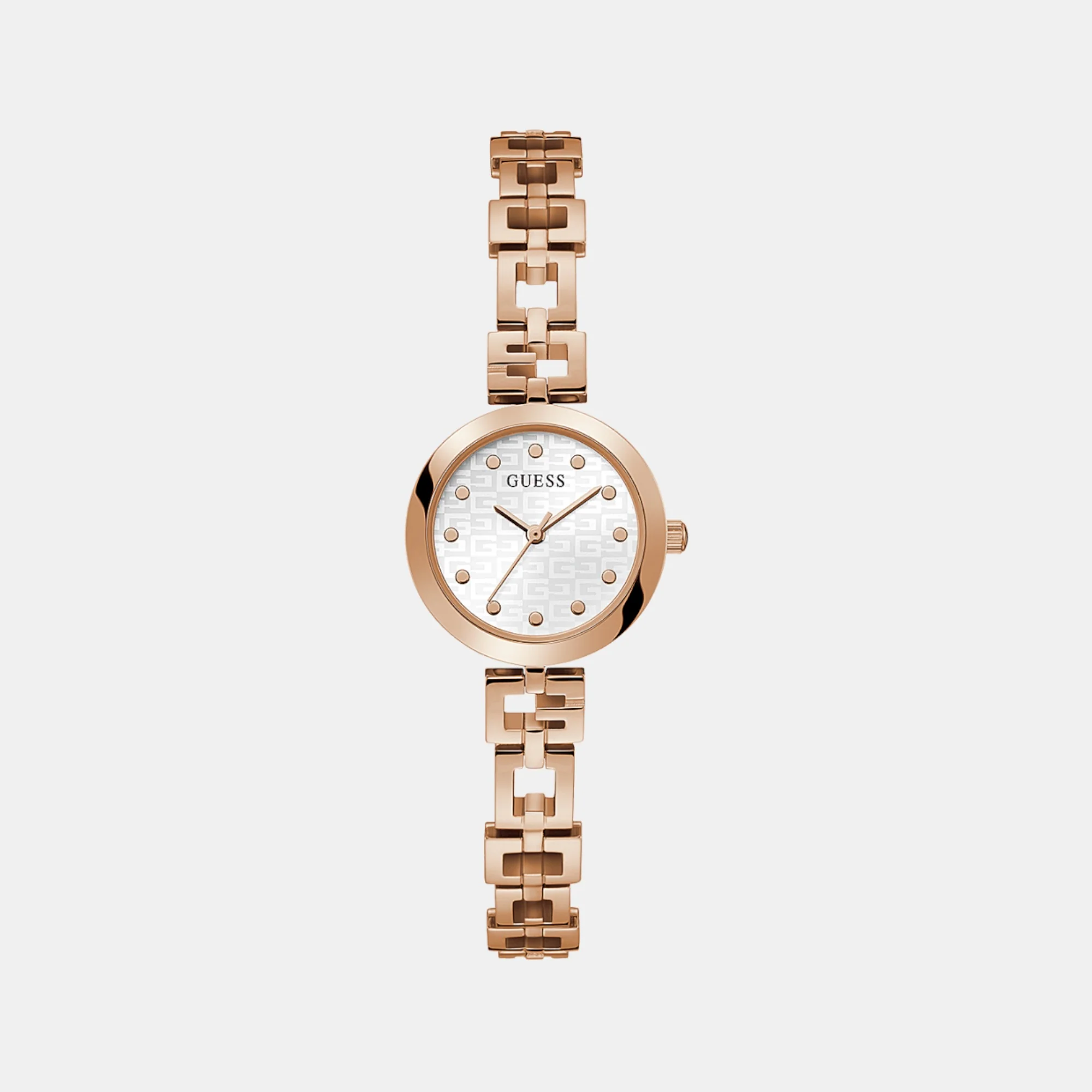 Lady G Women Quartz White Dial Analog Stainless Steel Watch GW0549L3