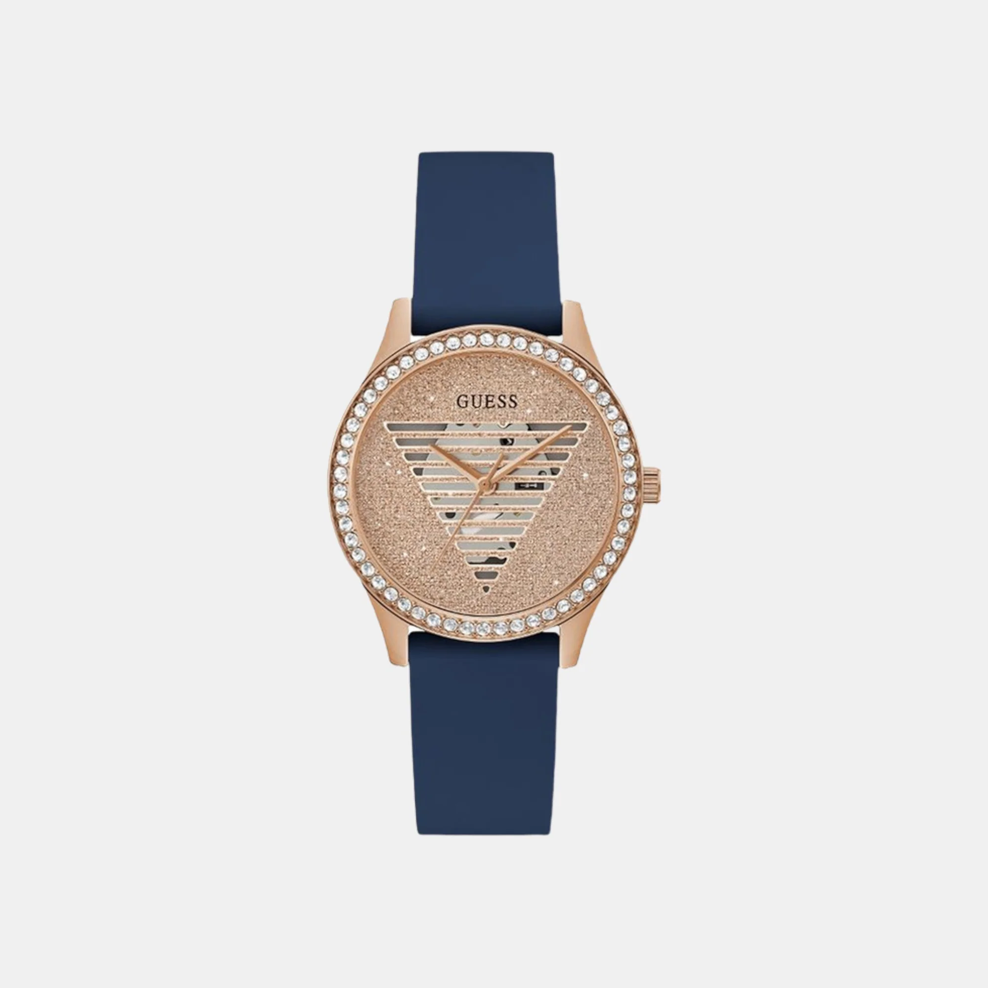 Lady Idol Women Quartz Rose Gold Dial Analog Silicone Watch GW0530L3 - Image 2
