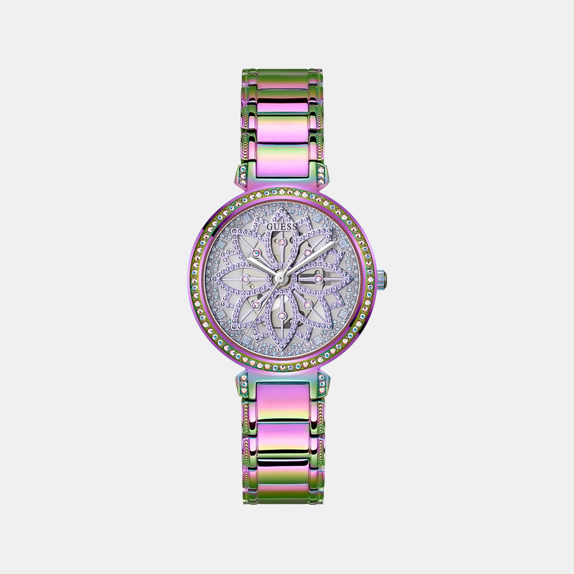 Lily Women Quartz Purple Dial Analog Stainless Steel Watch GW0528L4