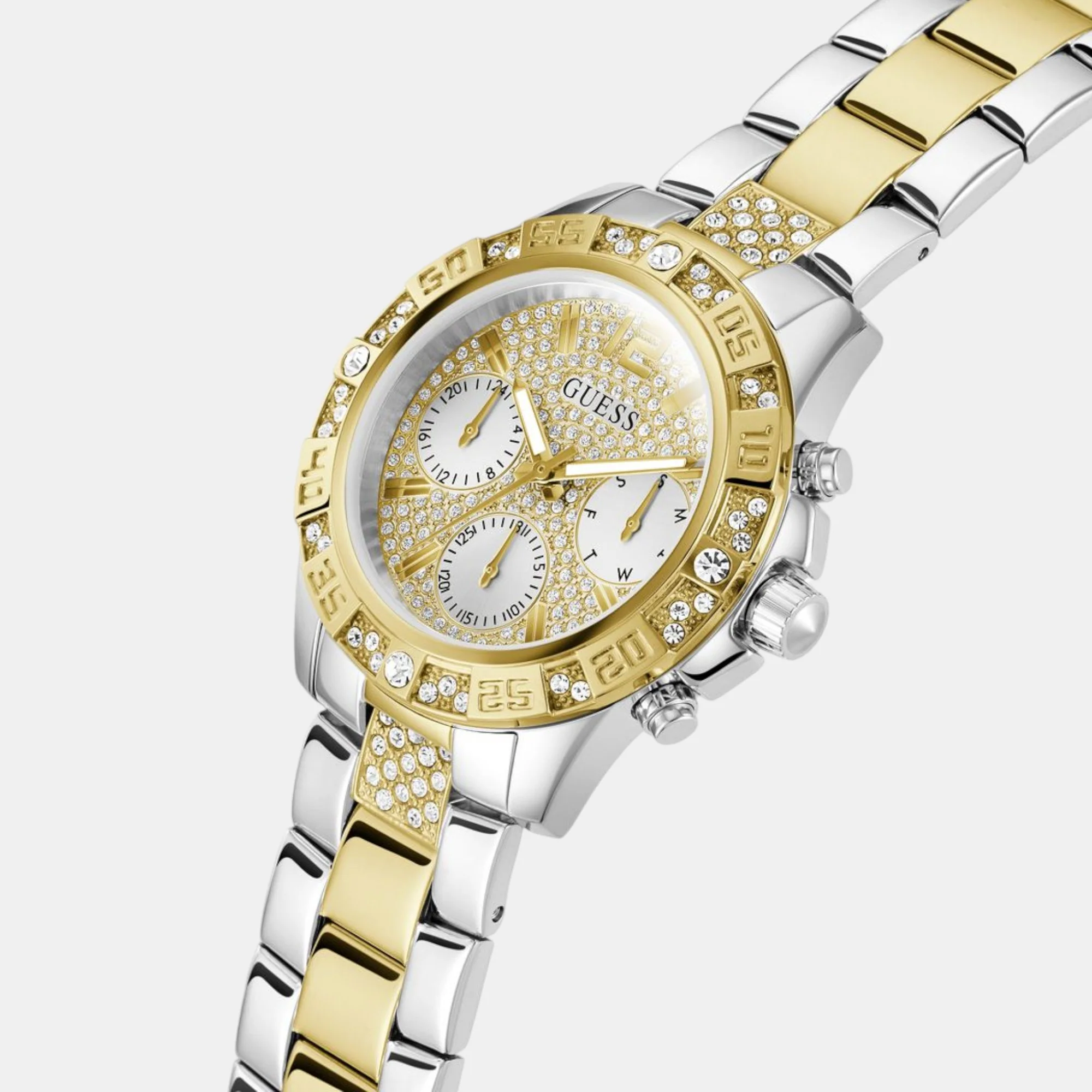 Majesty Women Quartz White Dial Chronograph Stainless Steel Watch GW0771L3 - Image 4