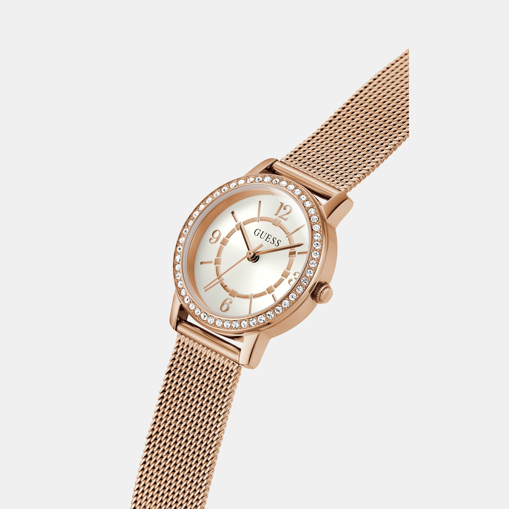 Melody Women Quartz White Dial Analog Mesh Watch GW0534L3 - Image 4