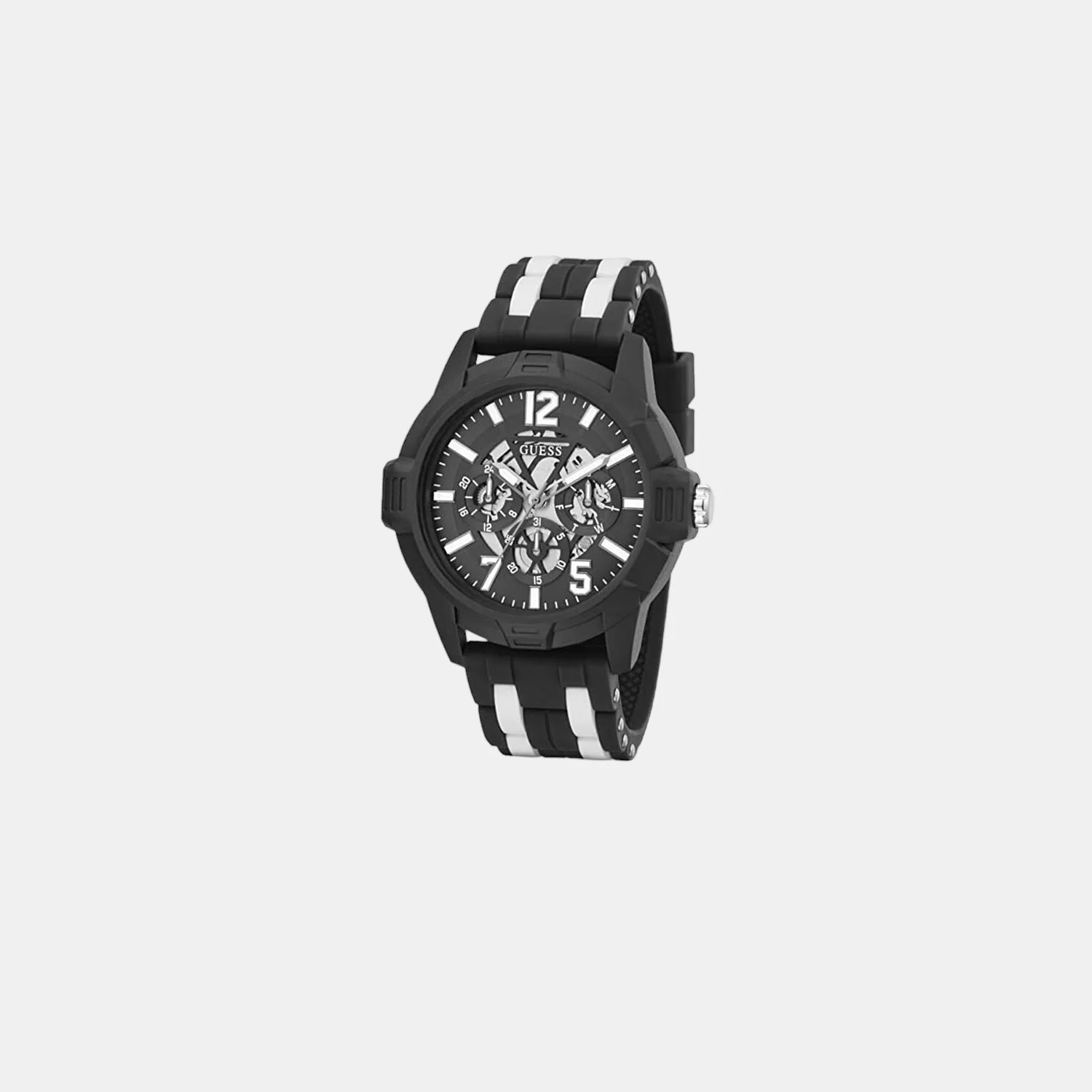 Men Quartz Black Dial Chronograph Stainless Steel Watch GW0428G1 - Image 4