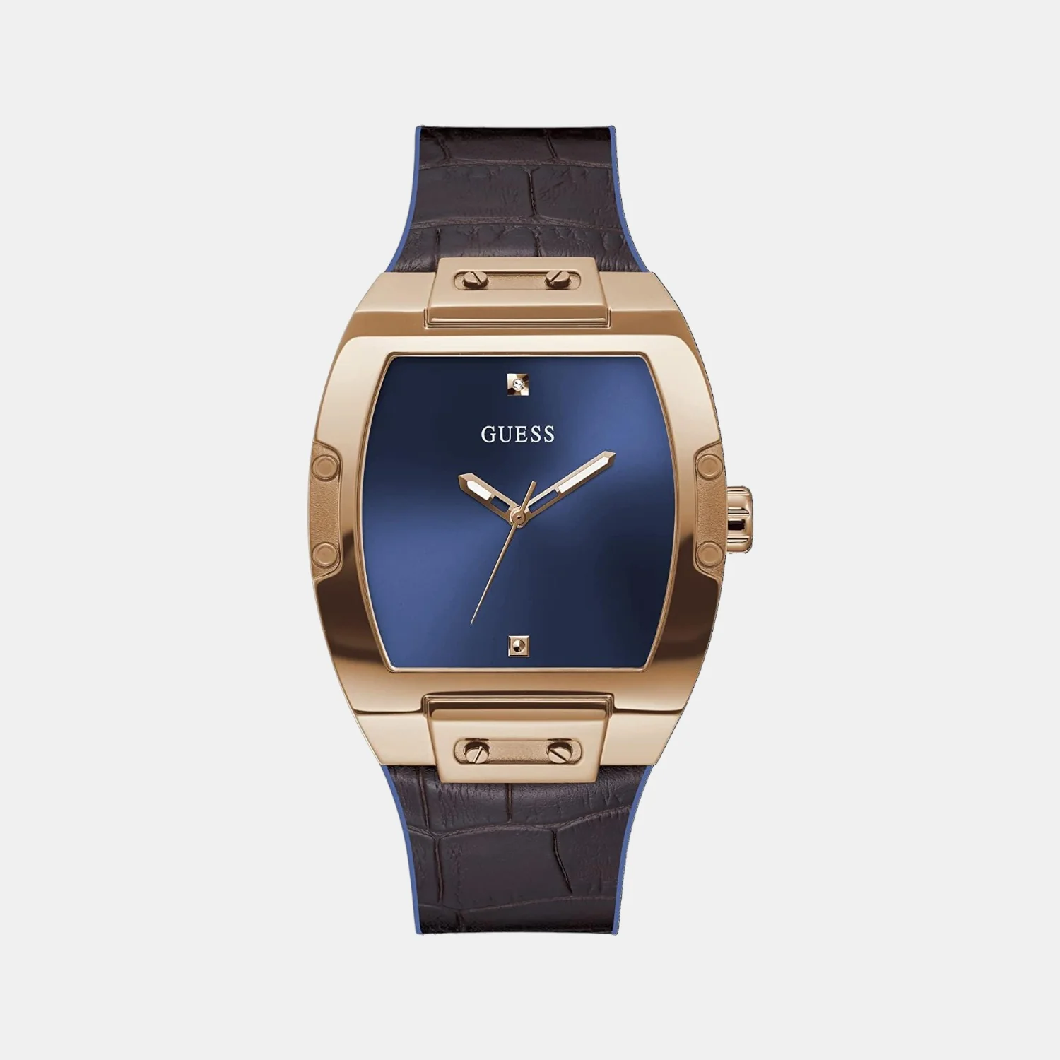 Men Quartz Blue Dial Analog Silicone Watch GW0386G2