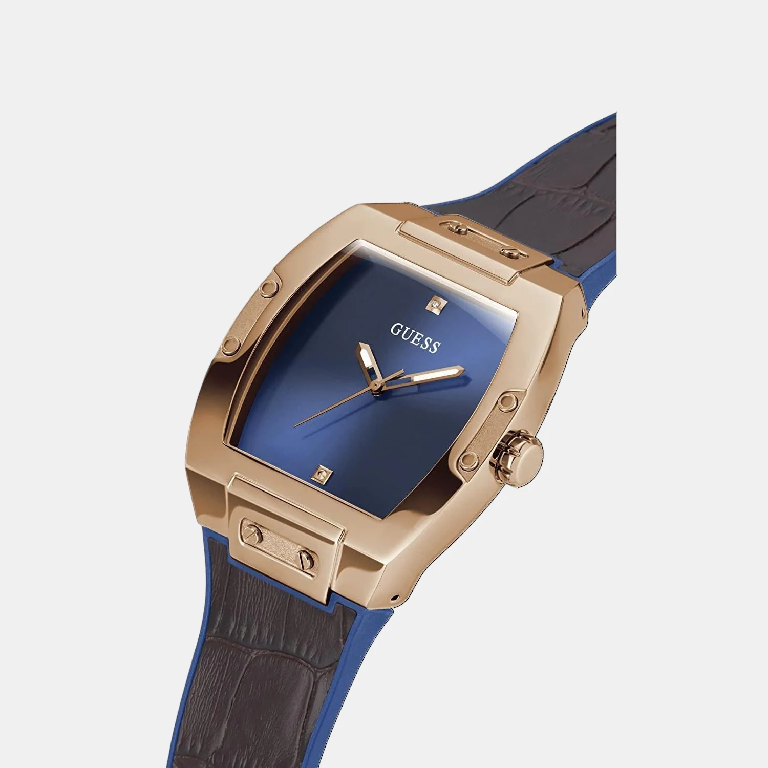 Men Quartz Blue Dial Analog Silicone Watch GW0386G2 - Image 4