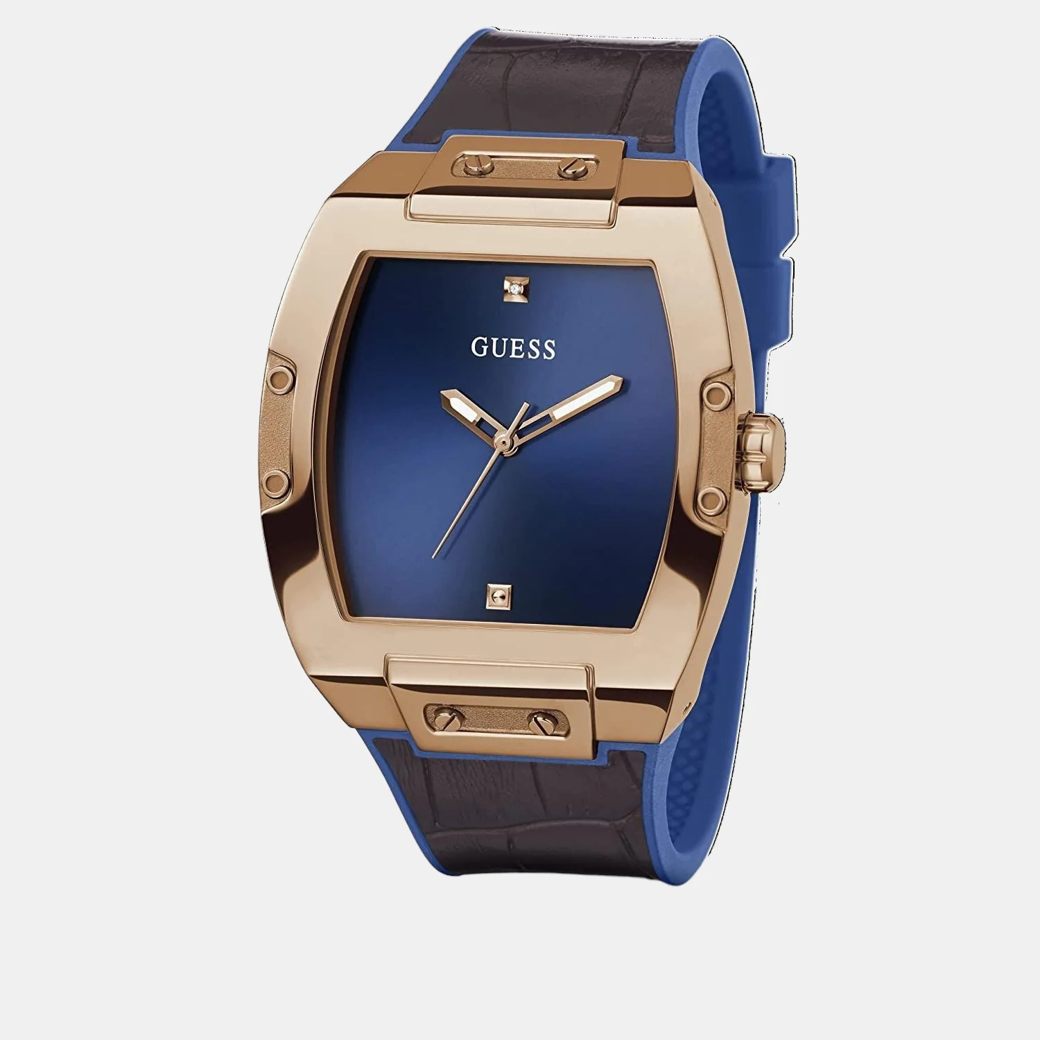 Men Quartz Blue Dial Analog Silicone Watch GW0386G2 - Image 5