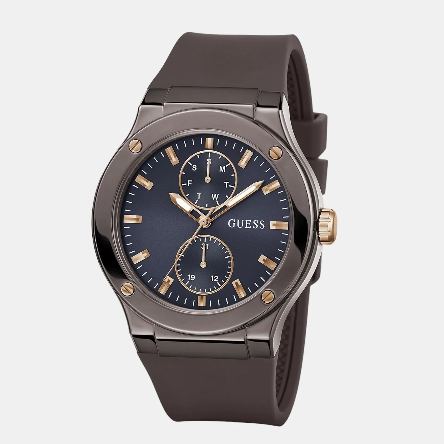 Men Quartz Blue Dial Analog Silicone Watch GW0491G2 - Image 5