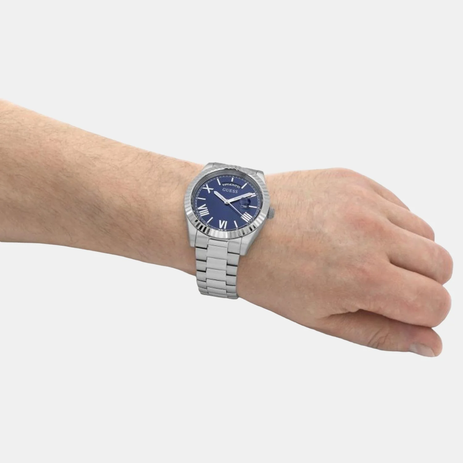 Men Quartz Blue Dial Analog Stainless Steel Watch GW0265G7 - Image 7