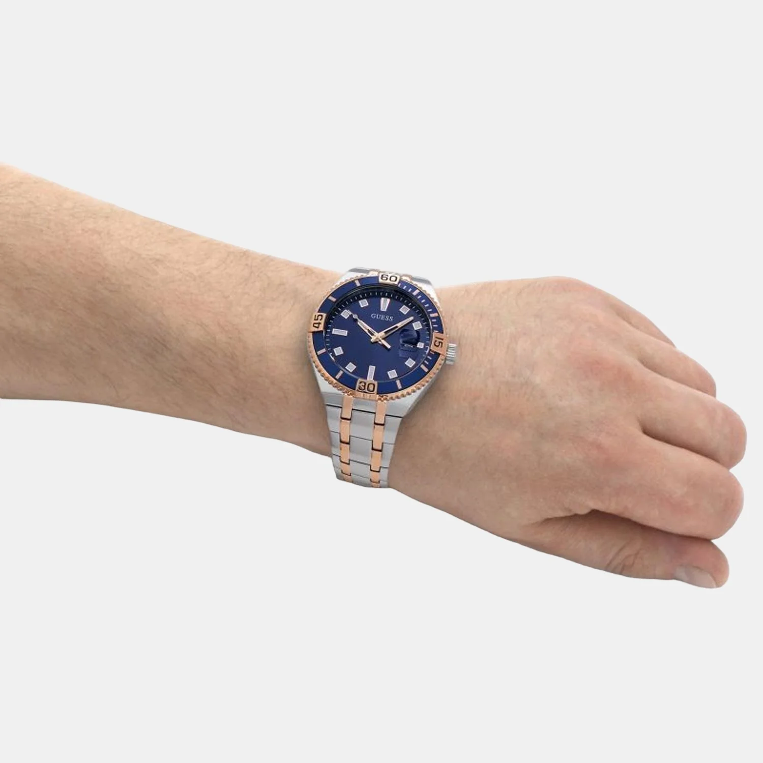 Men Quartz Blue Dial Analog Stainless Steel Watch GW0330G3 - Image 6
