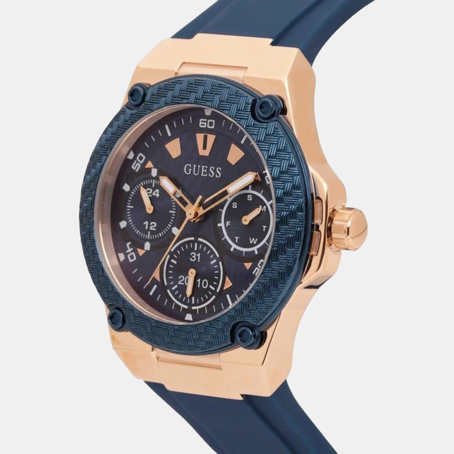 Men Quartz Blue Dial Chronograph Silicone Watch W1094L2 - Image 2