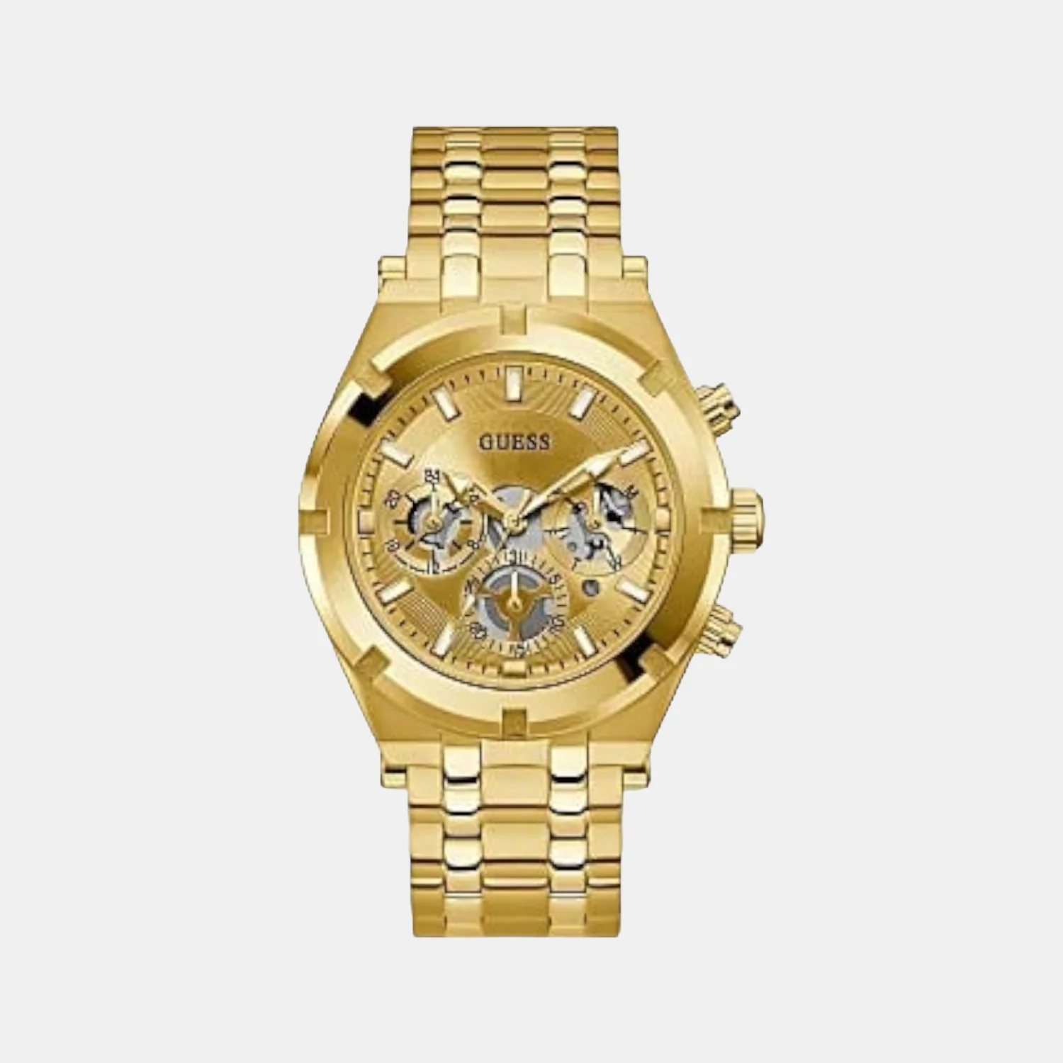 Men Quartz Gold Dial Chronograph Stainless Steel Watch GW0260G4