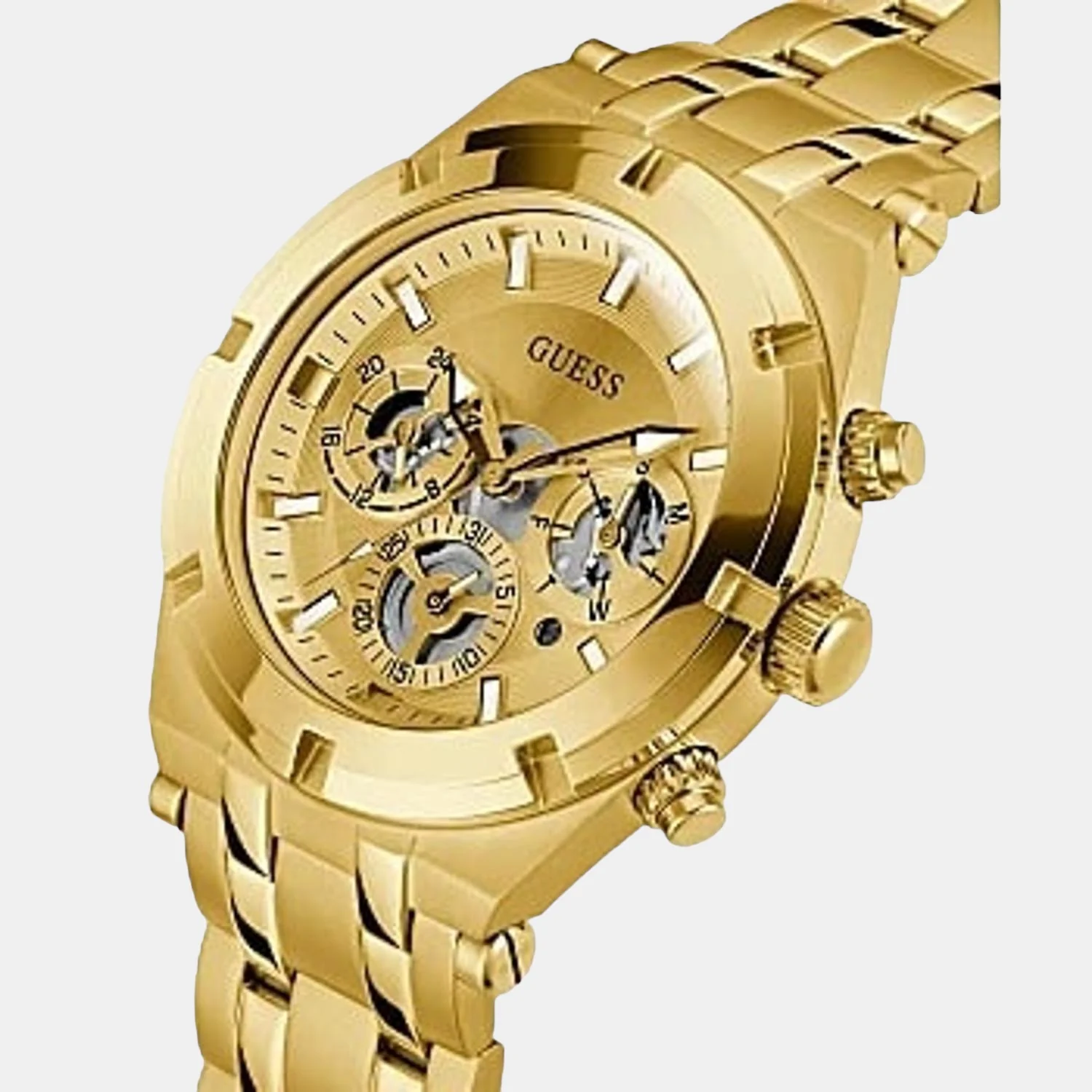 Men Quartz Gold Dial Chronograph Stainless Steel Watch GW0260G4 - Image 4