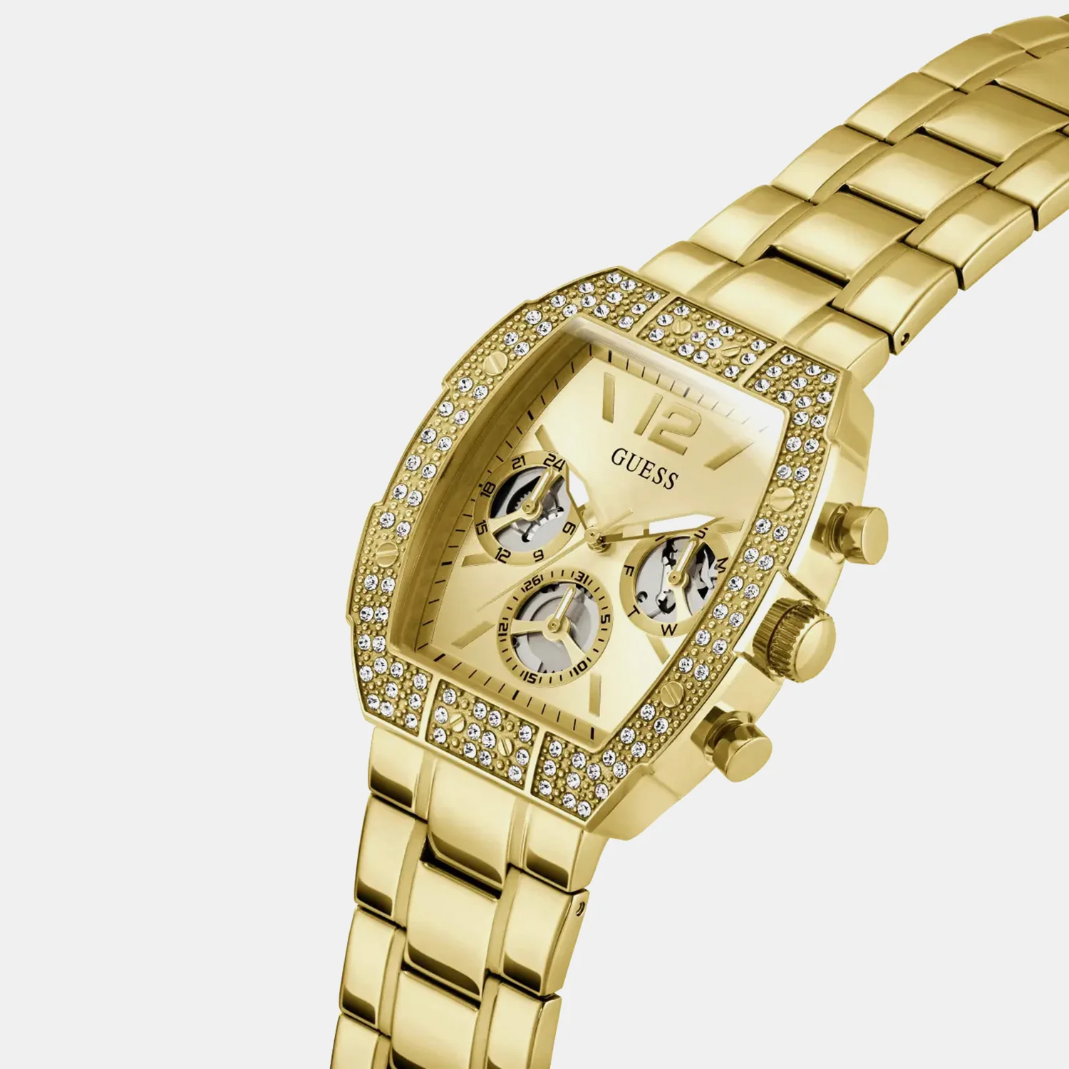 Men Quartz Gold Dial Chronograph Stainless Steel Watch GW1068G2 - Image 2