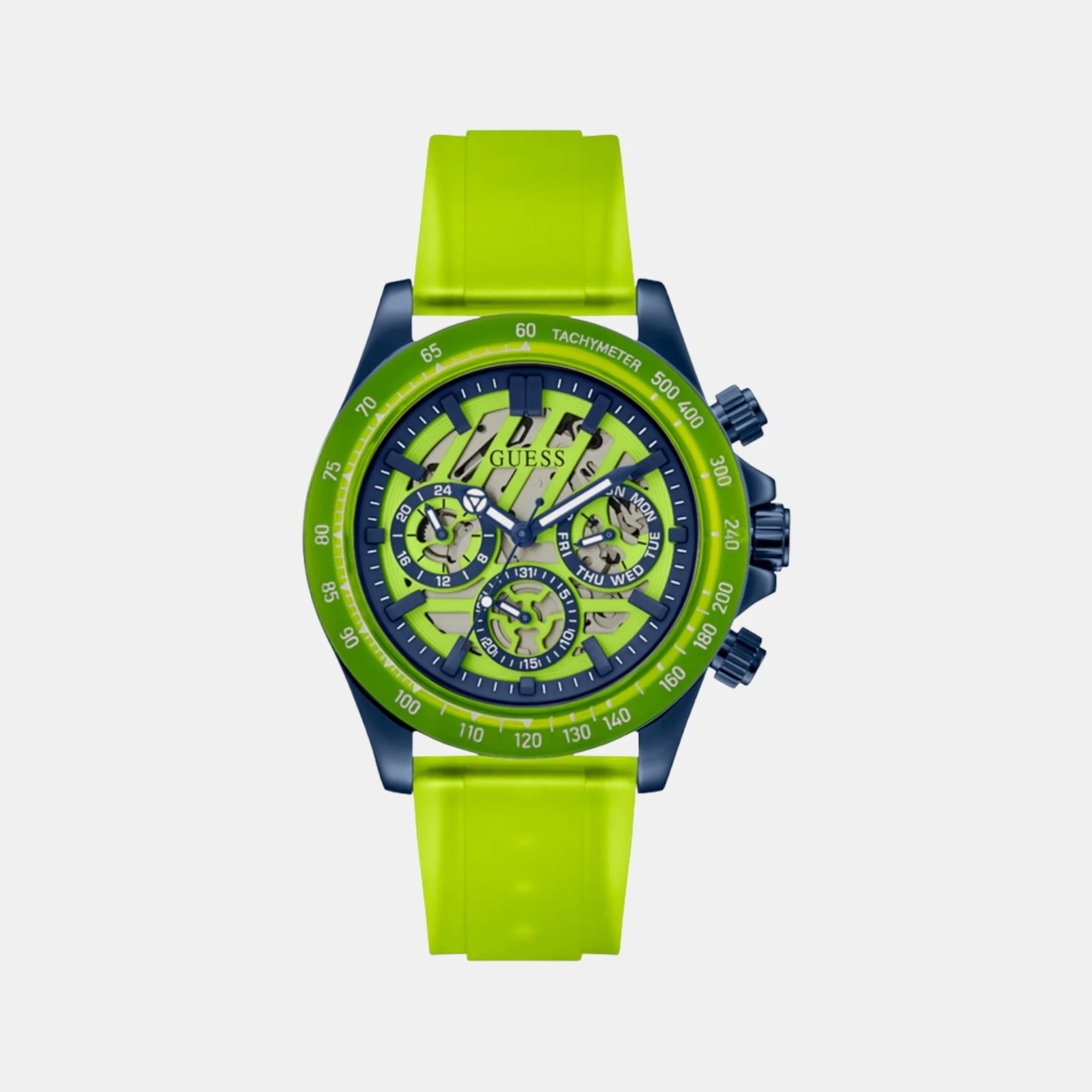 Men Quartz Green Dial Analog Polyester Watch GW0578G1