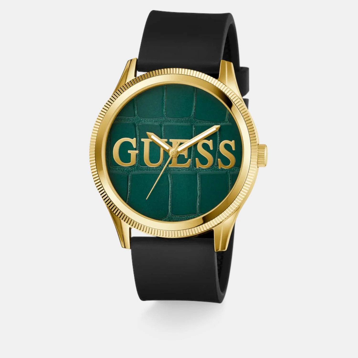 Men Quartz Green Dial Analog Silicone Watch GW0887G2 - Image 2