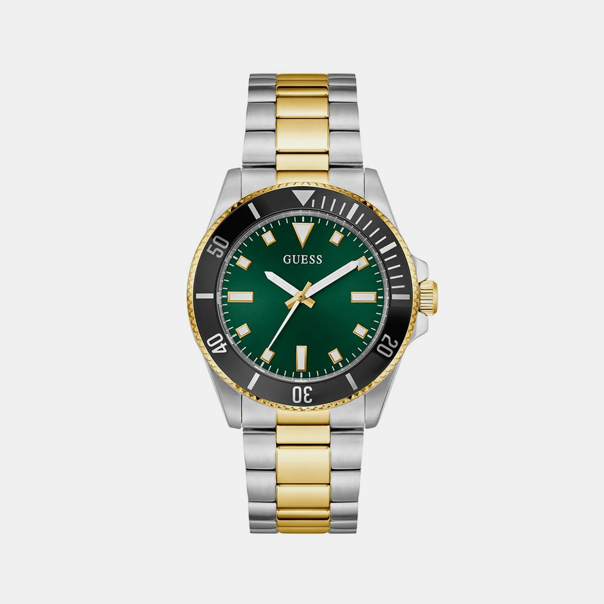 Men Quartz Green Dial Analog Stainless Steel Watch GW0968G4 - Image 2