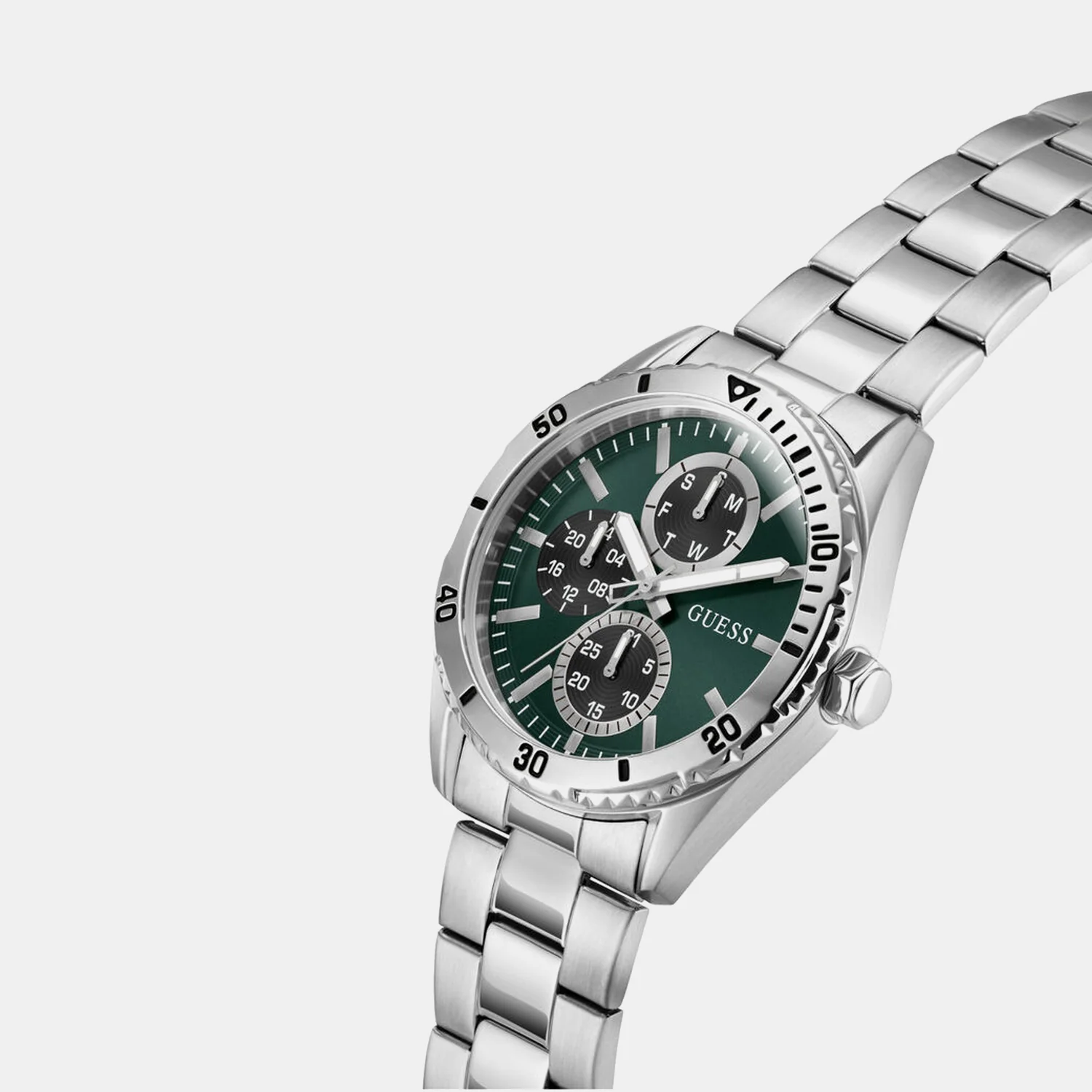Men Quartz Green Dial Chronograph Stainless Steel Watch GW1061G1 - Image 2