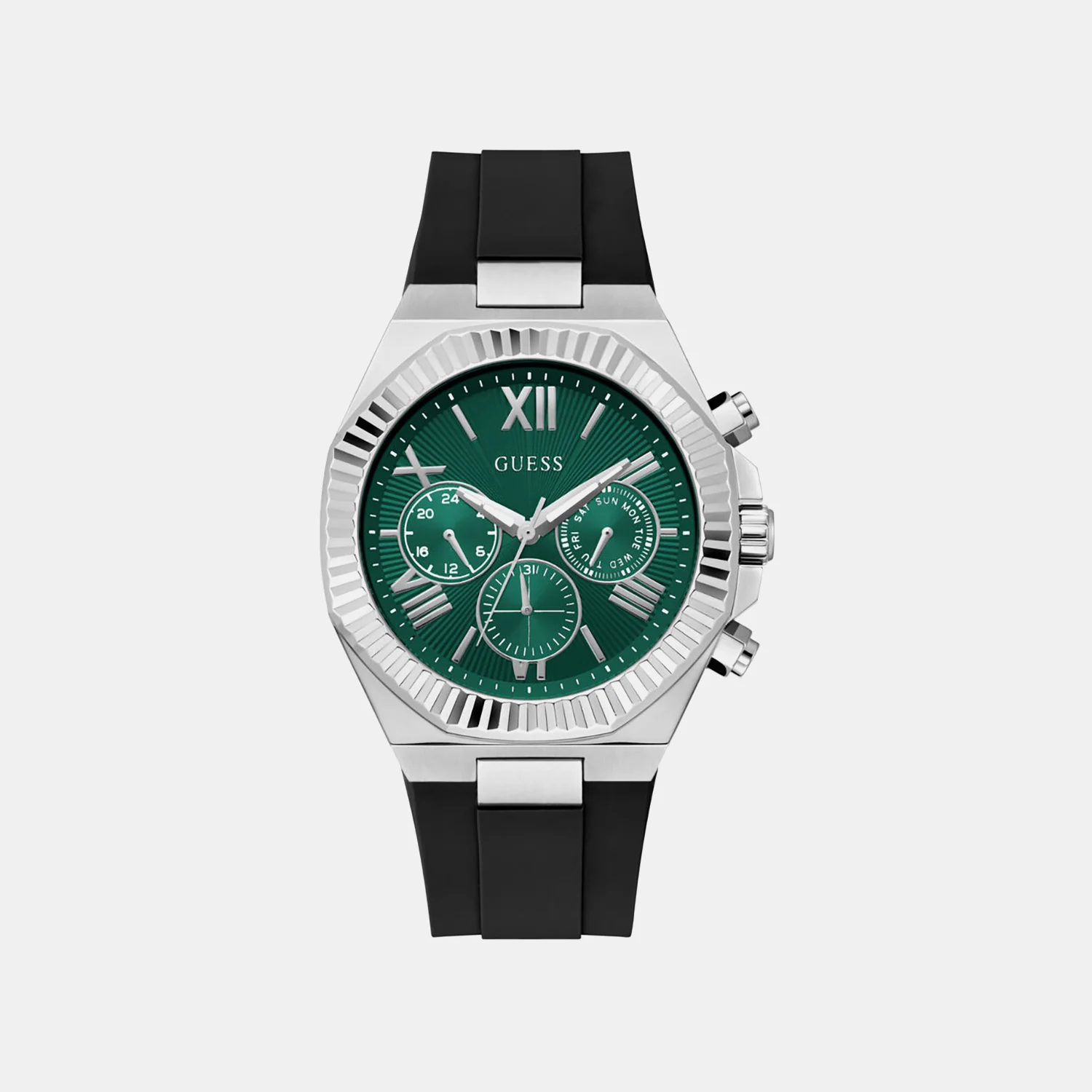 Men Quartz Green Dial Multi-function Silicone Watch GW1011G1 - Image 5